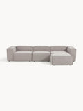 Galeriebild 1 - Modulares Sofa Lennon (4-Sitzer) aus Bouclé mit Hocker (links/rechts)