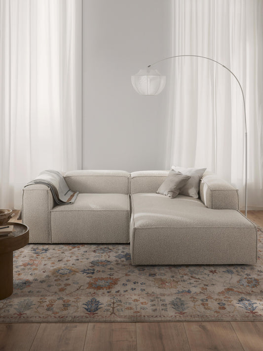 Modulares Bouclé-Ecksofa Lennon (2-Sitzer)