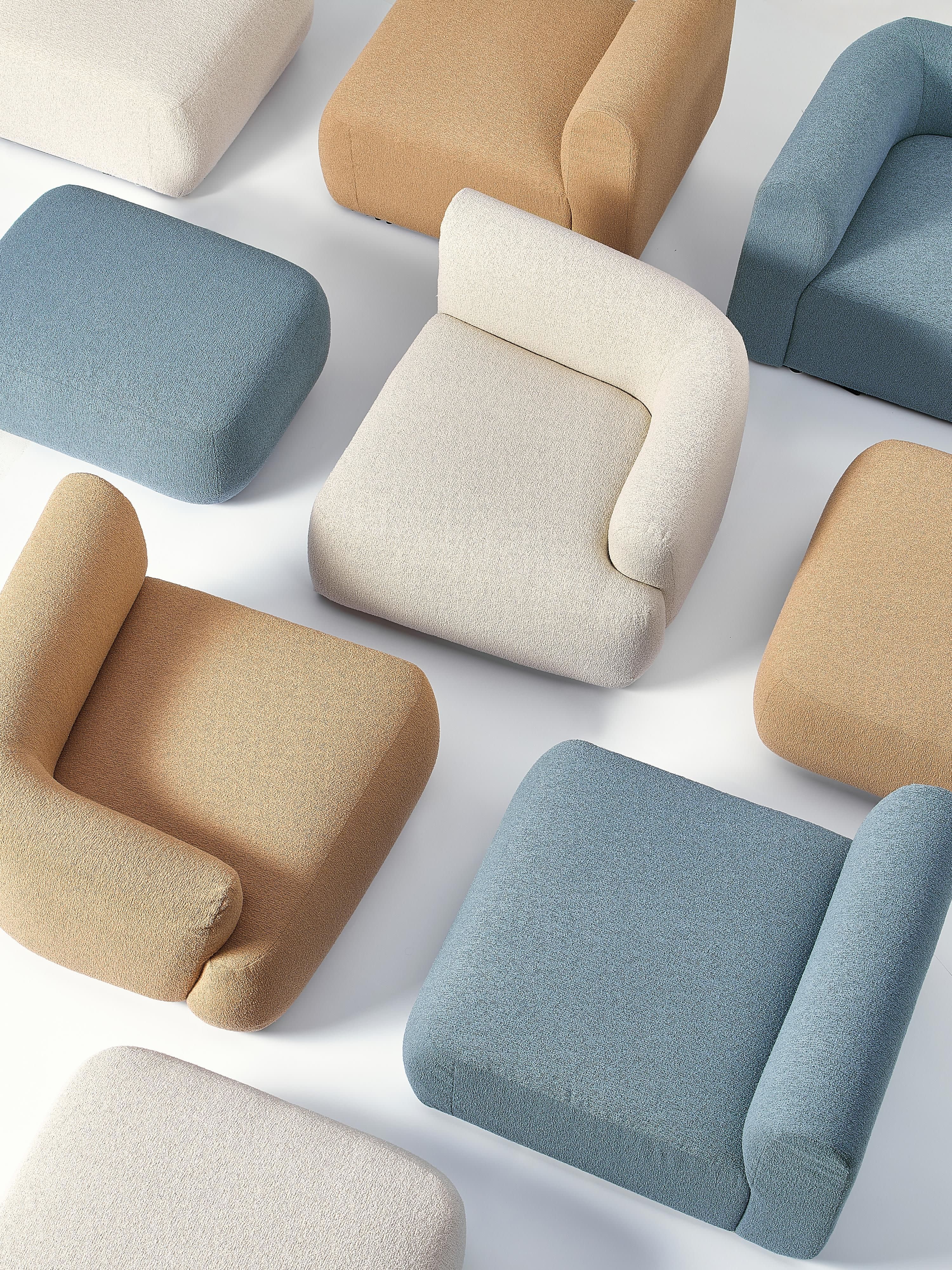 Bouclé-XL-Loungesessel Sofia