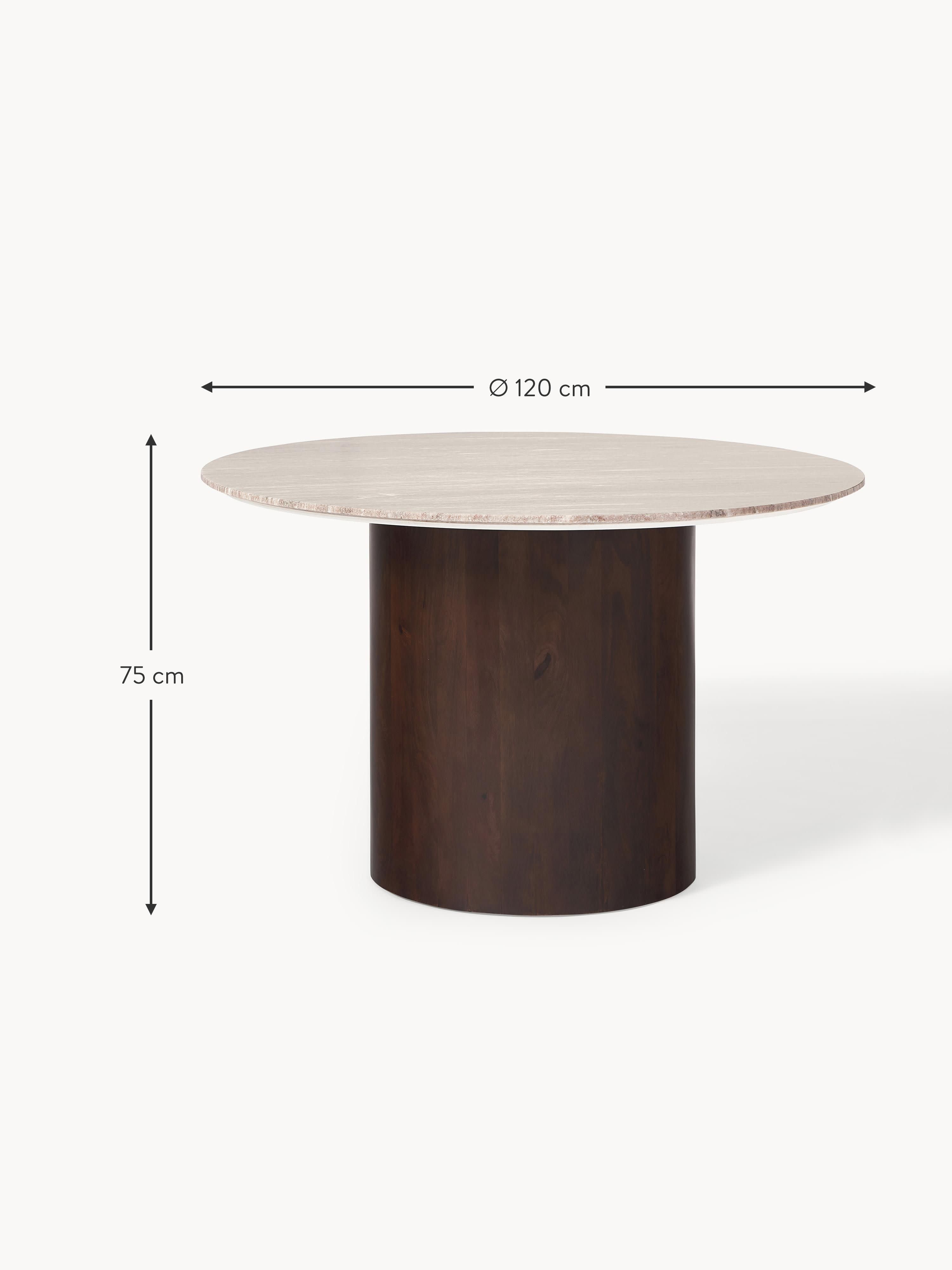 Runder Marmor-Esstisch Abby, Ø 120 cm