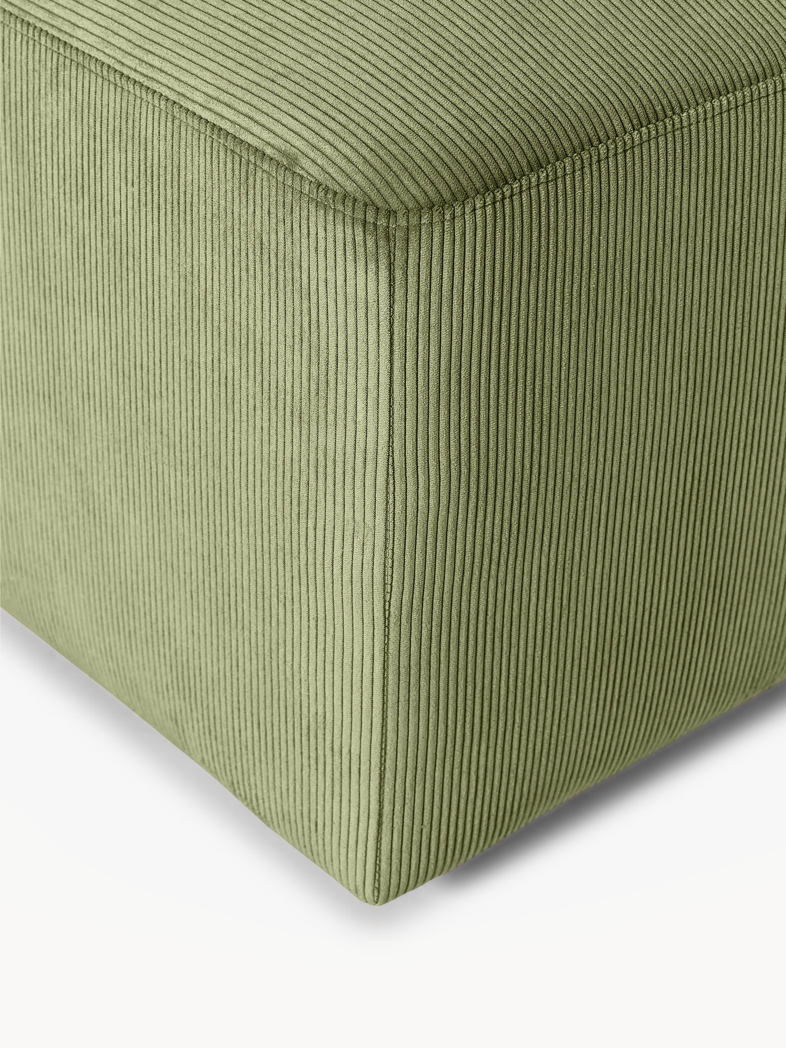 XL Sofa-Hocker Melva aus Cord, B 116 x T 72 cm