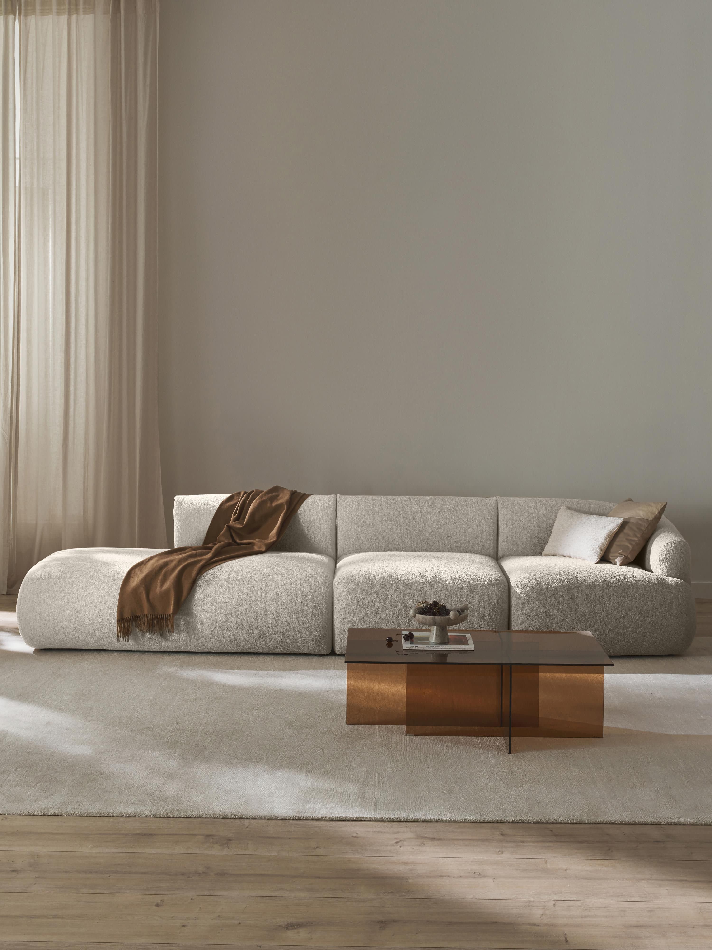 Modulare Bouclé-Chaise Sofia (2-Sitzer)