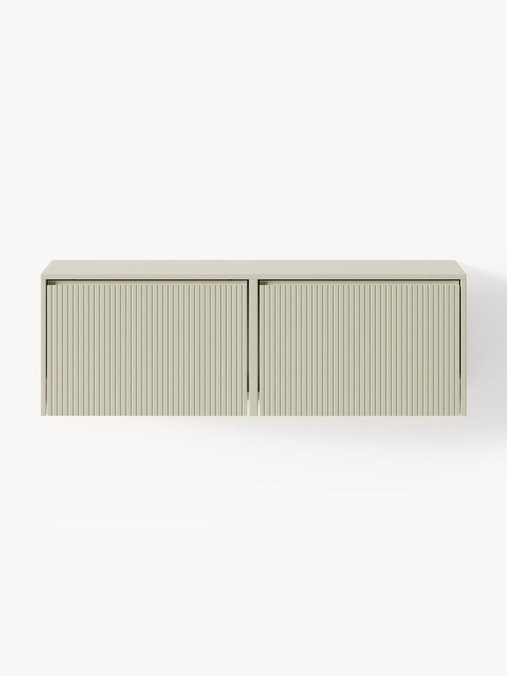 Wand-Schuhschrank Shea mit Klappfächern und geriffelter Front