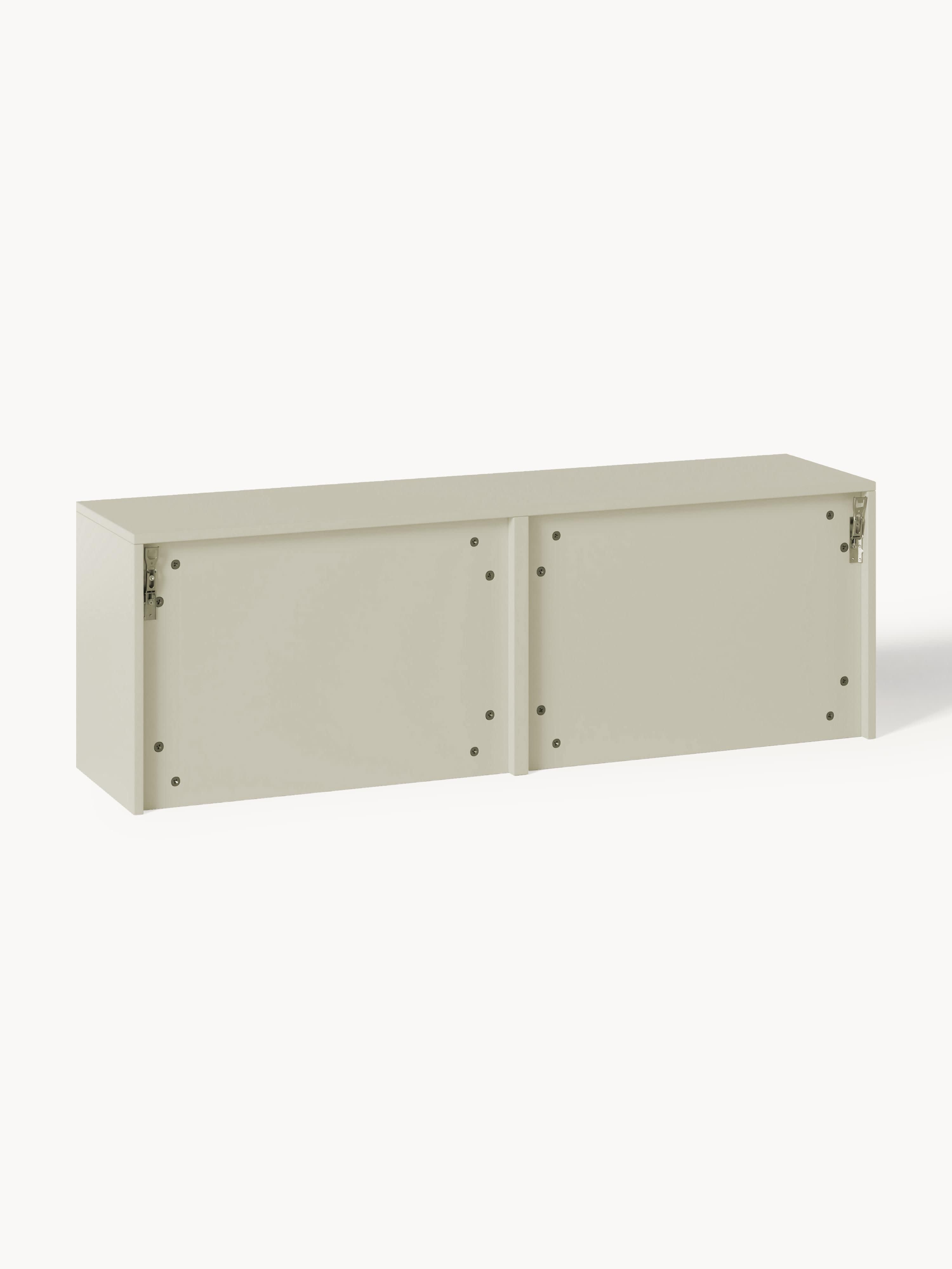 Wand-Schuhschrank Shea mit Klappfächern und geriffelter Front