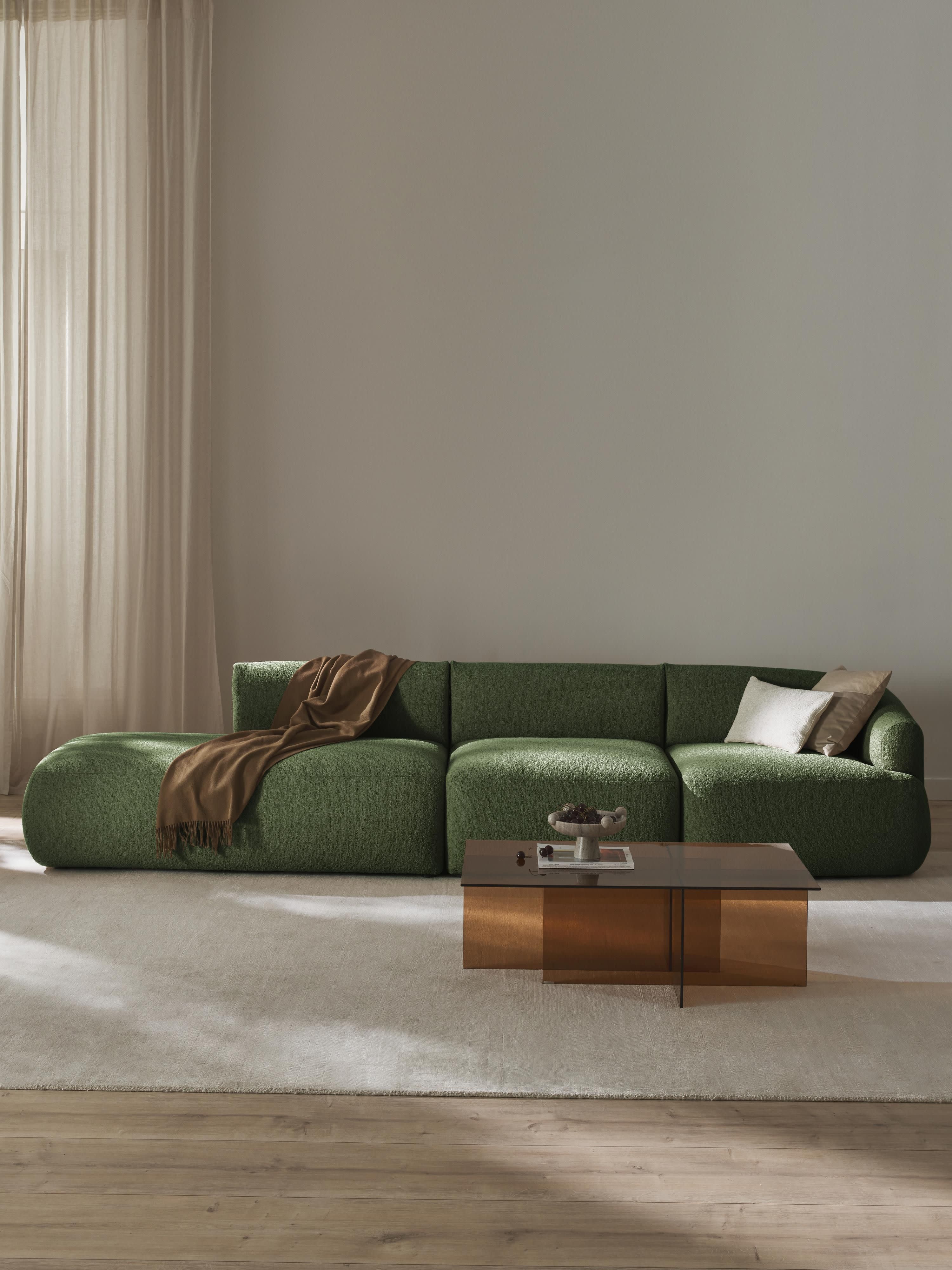 Modulare Bouclé-Chaise Sofia (2-Sitzer)