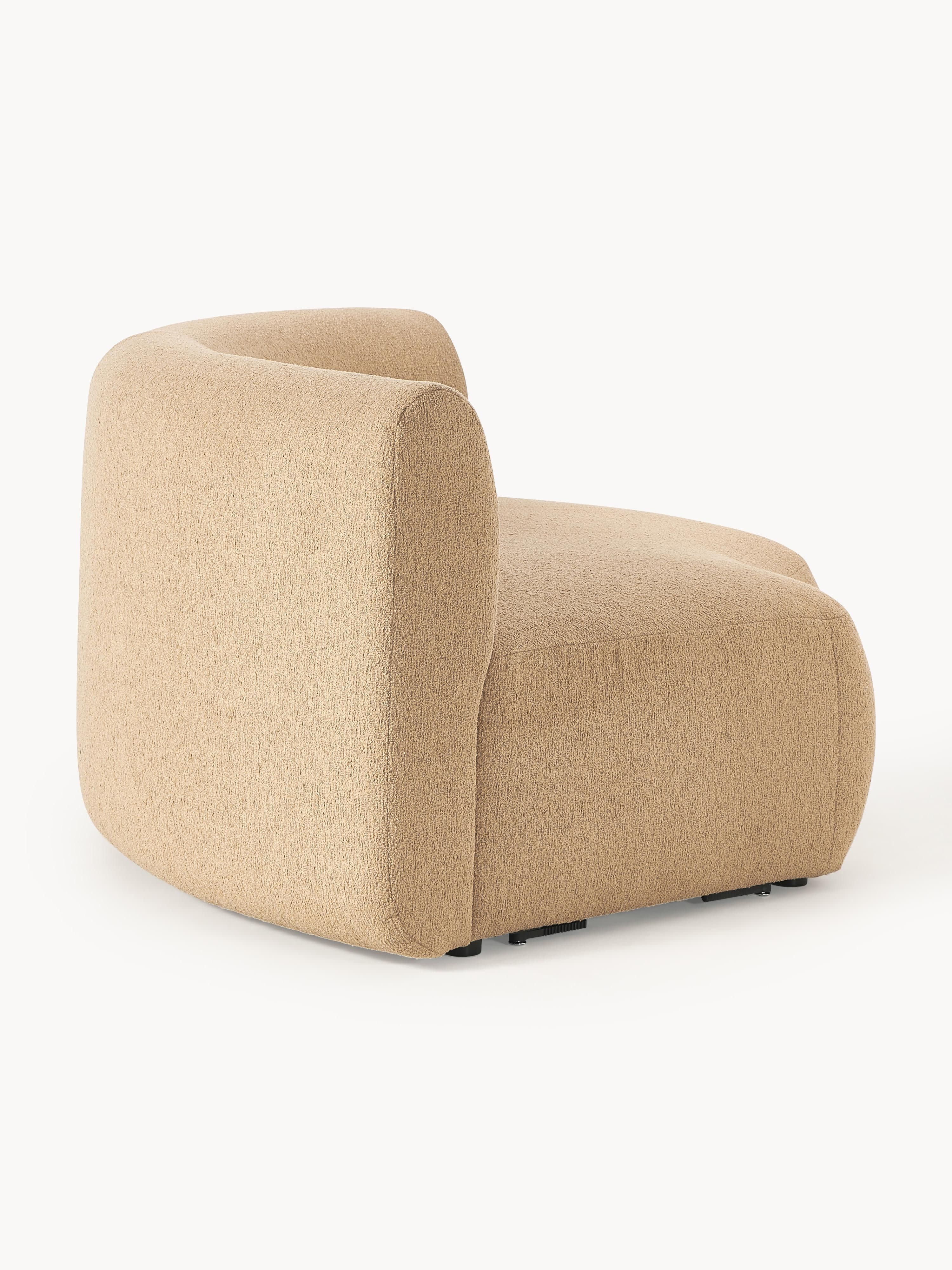 Rundes Bouclé-Eckmodul Sofia
