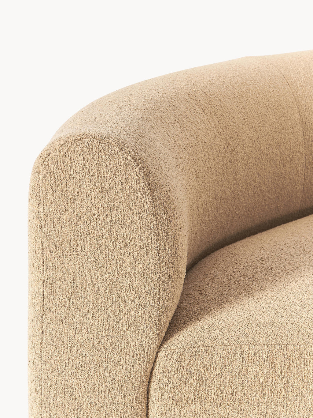 Rundes Bouclé-Eckmodul Sofia