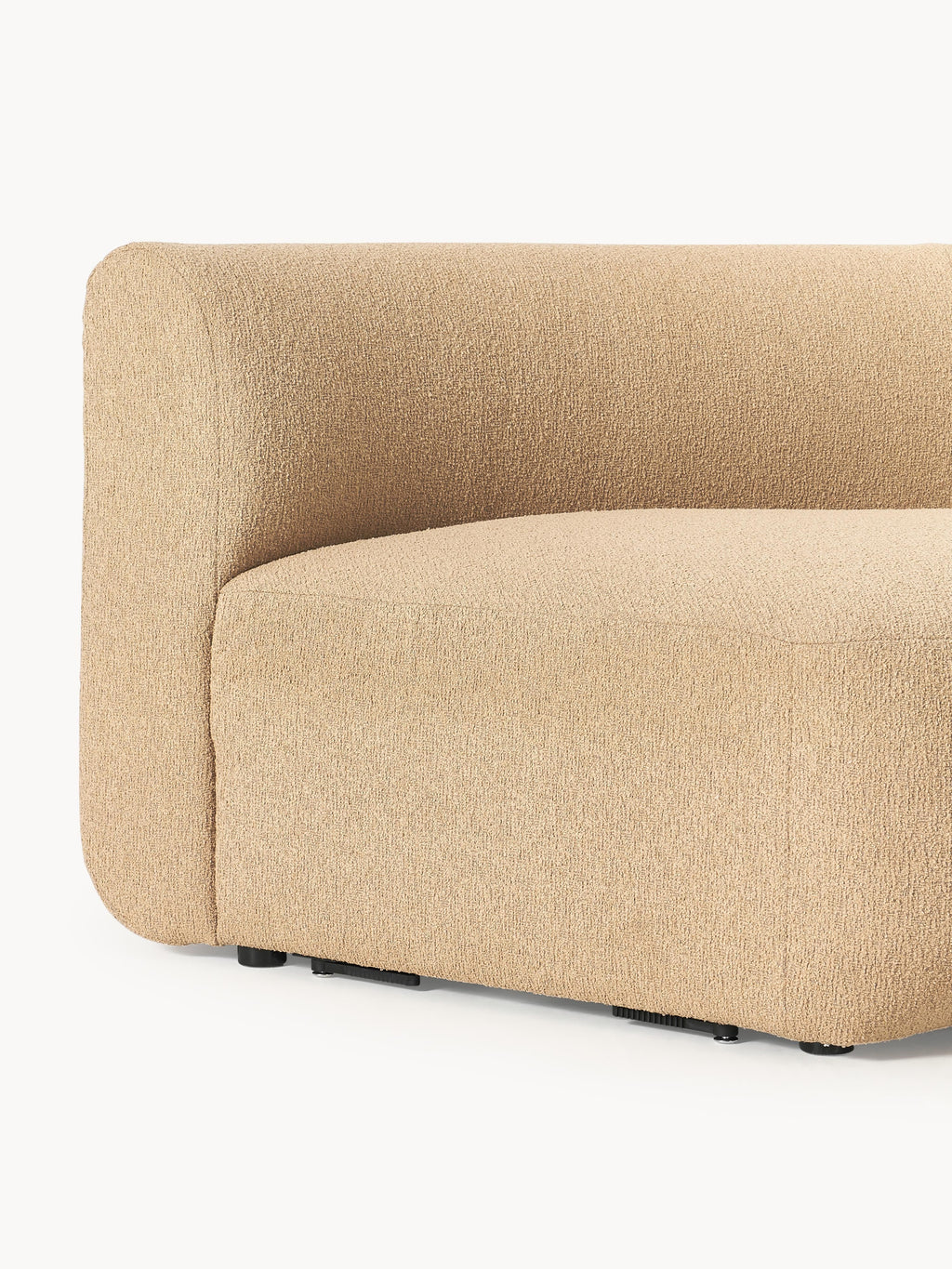 Rundes Bouclé-Eckmodul Sofia