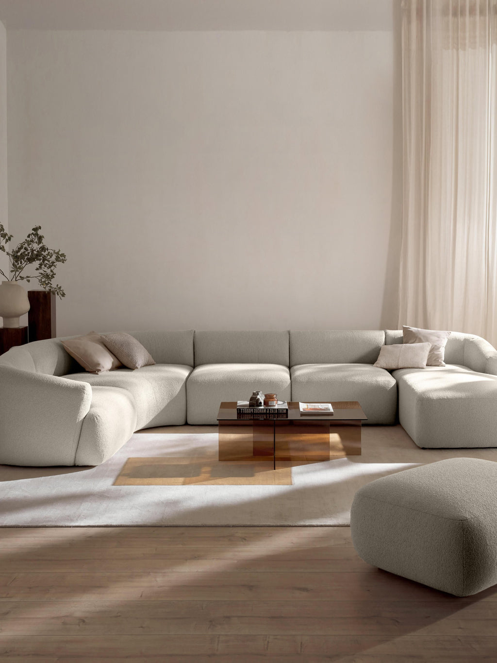 Modulares Bouclé-XL-Sofa Sofia