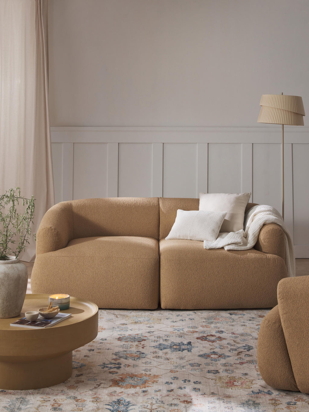 Modulares Bouclé-Sofa Sofia (2-Sitzer)