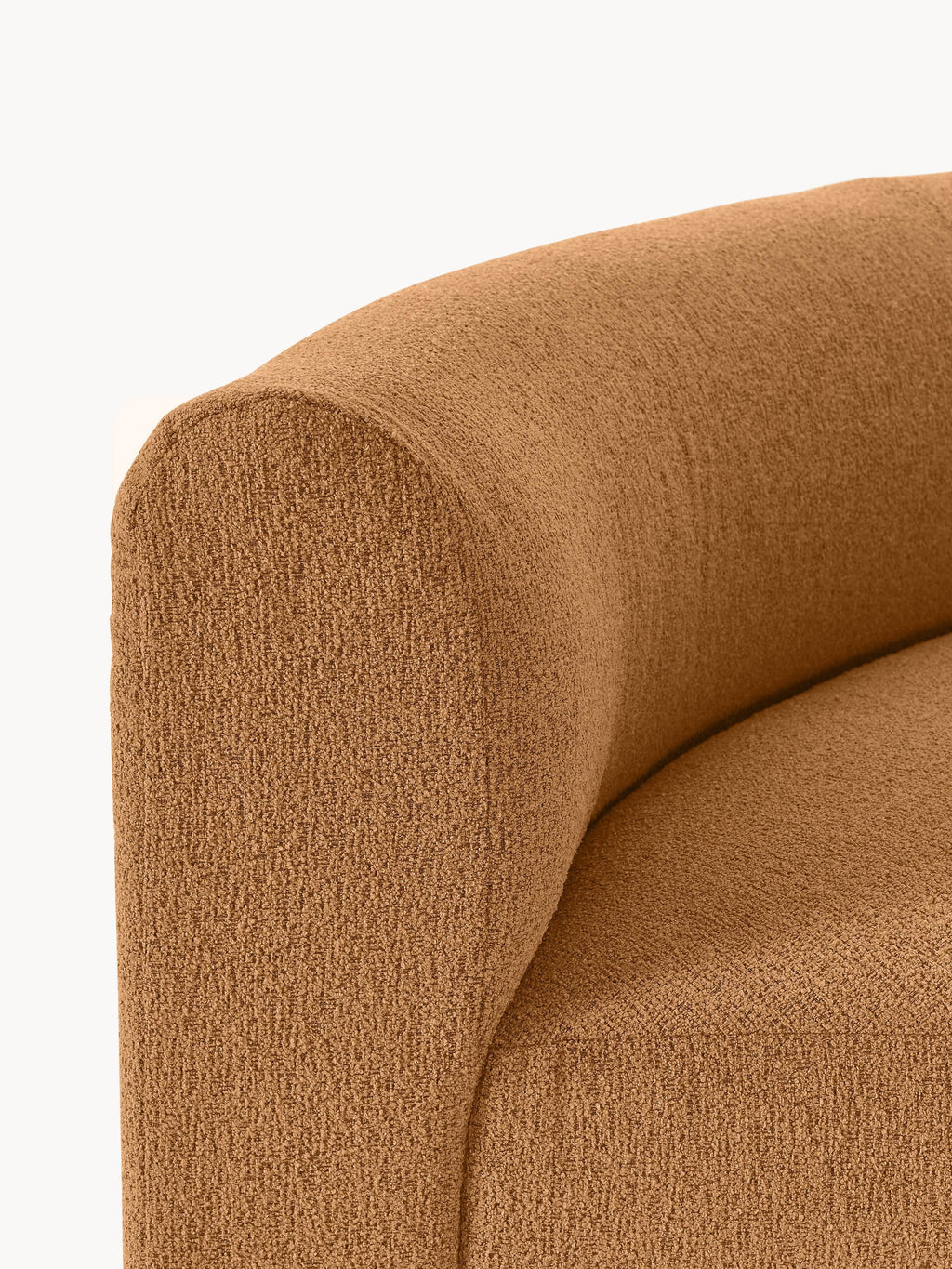 Rundes Bouclé-Eckmodul Sofia
