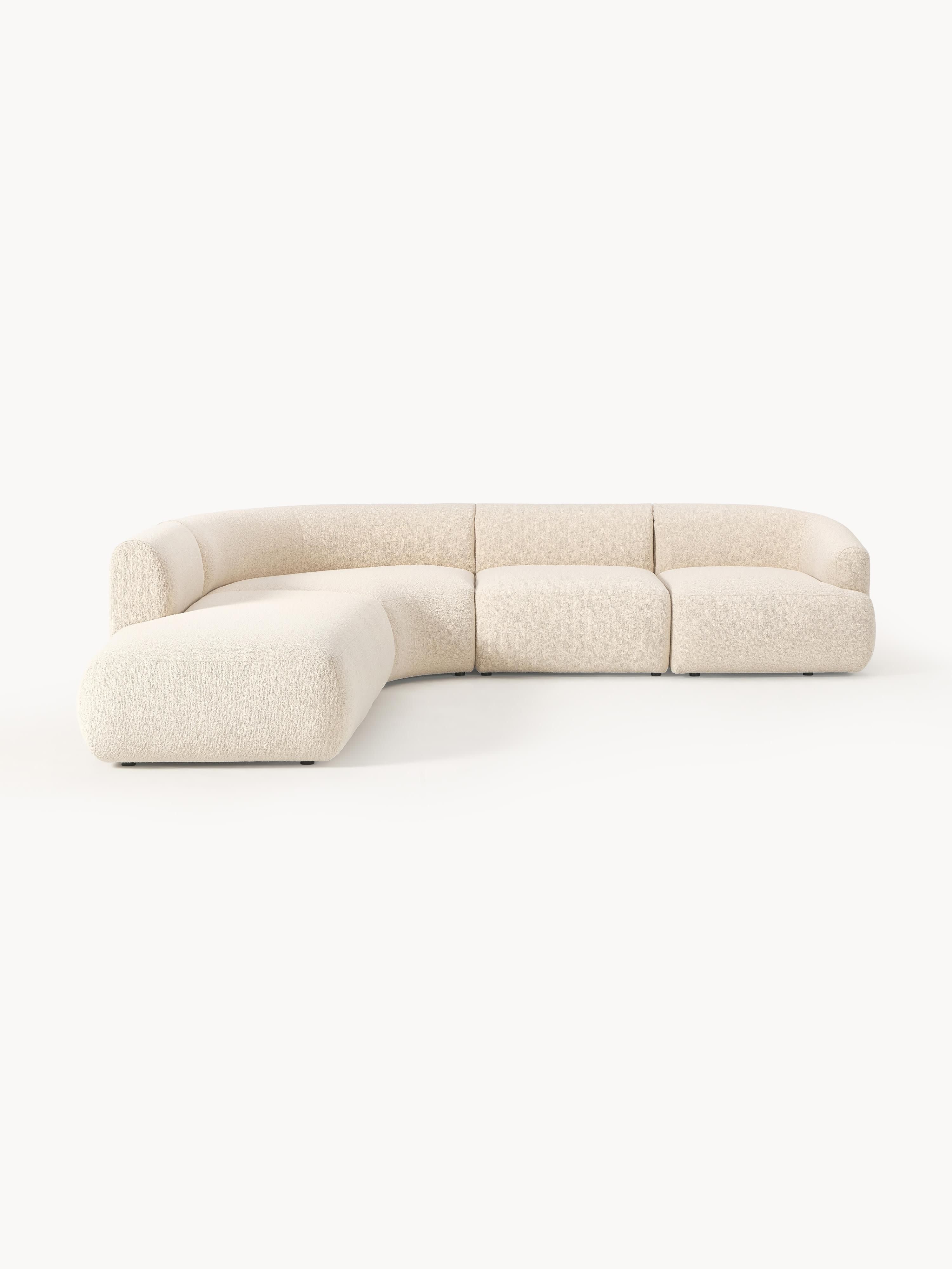 Galeriebild 1 - Modulares Bouclé-Ecksofa Sofia (4-Sitzer)