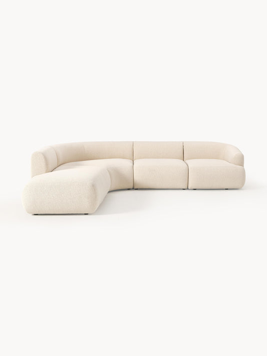 Galeriebild 1 - Modulares Bouclé-Ecksofa Sofia (4-Sitzer)