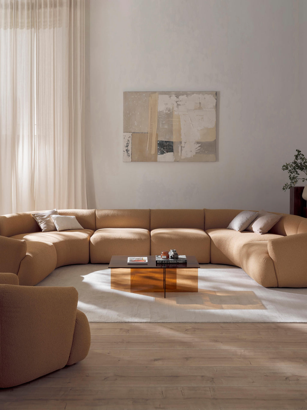 Modulares Bouclé-XL-Sofa Sofia