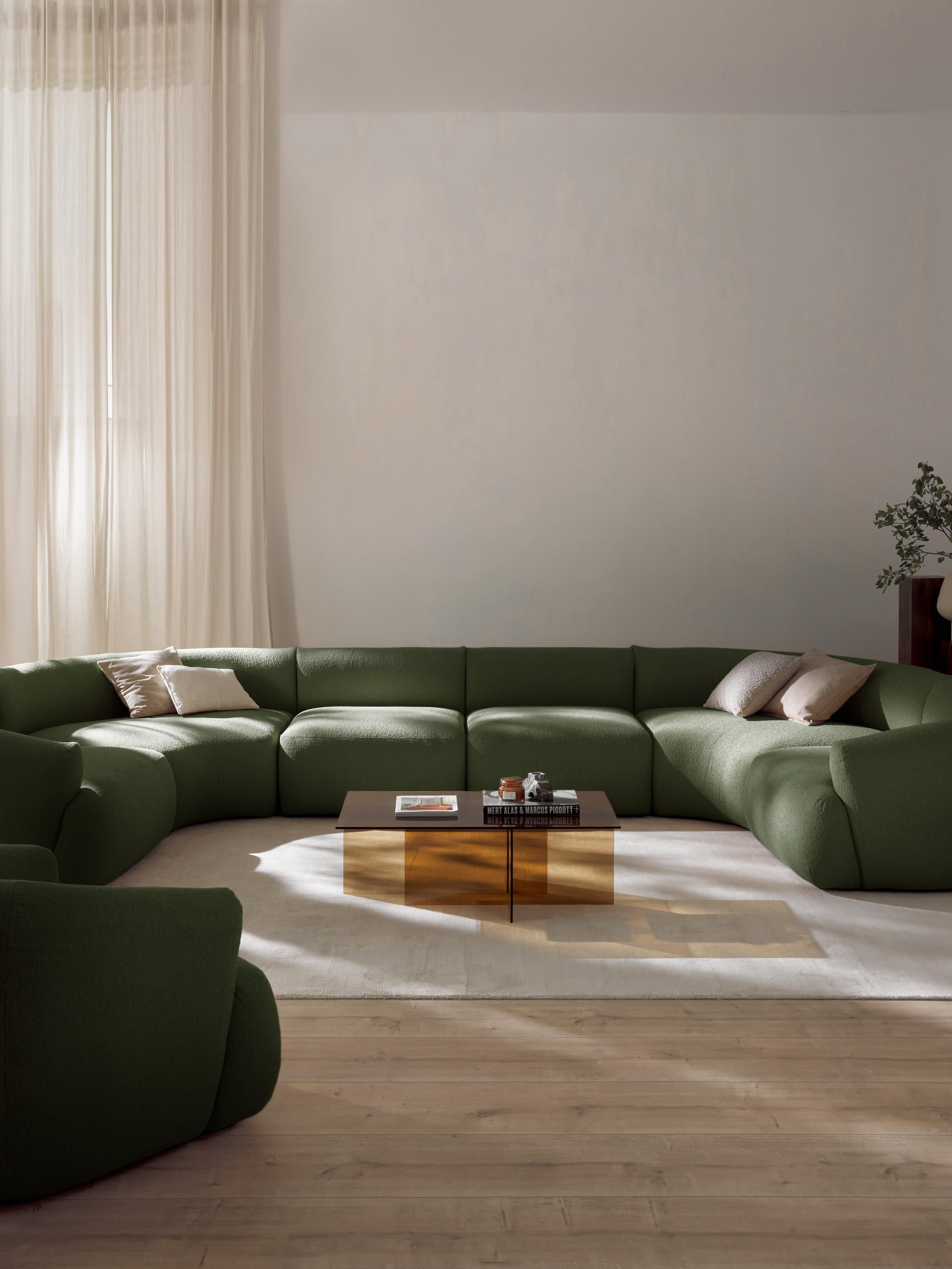 Modulares Bouclé-XL-Sofa Sofia