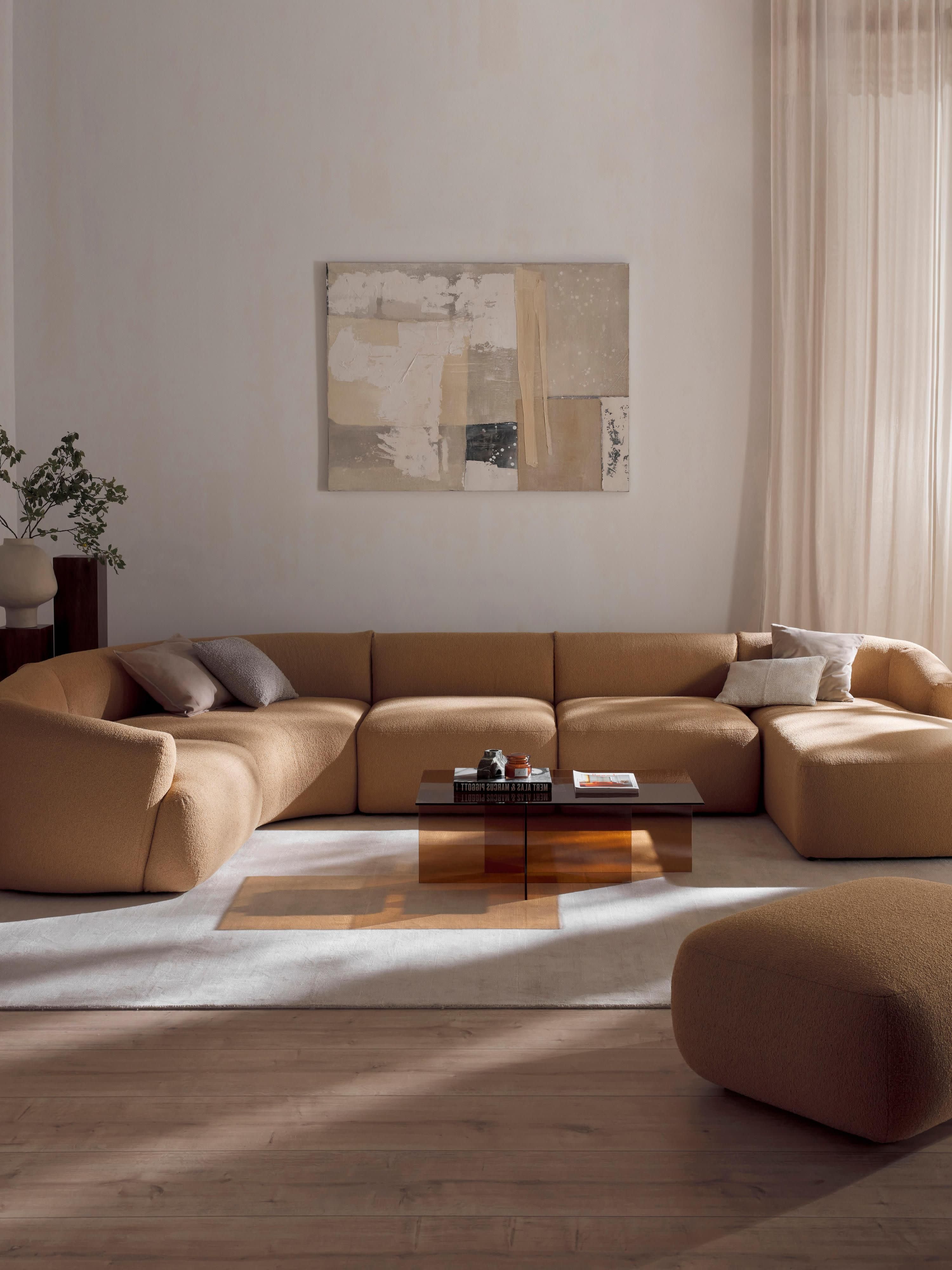 Modulares Bouclé-XL-Sofa Sofia