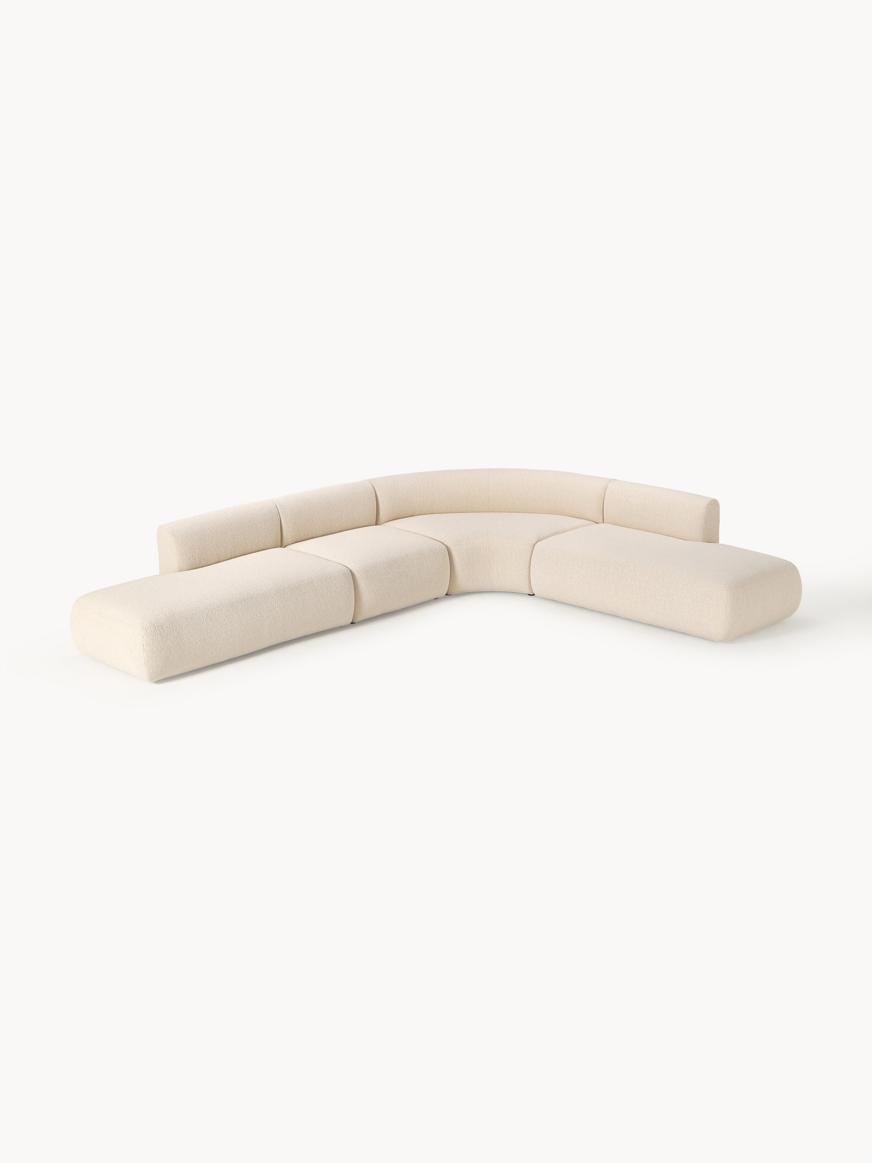 Modulares Bouclé-Ecksofa Sofia (4-Sitzer)