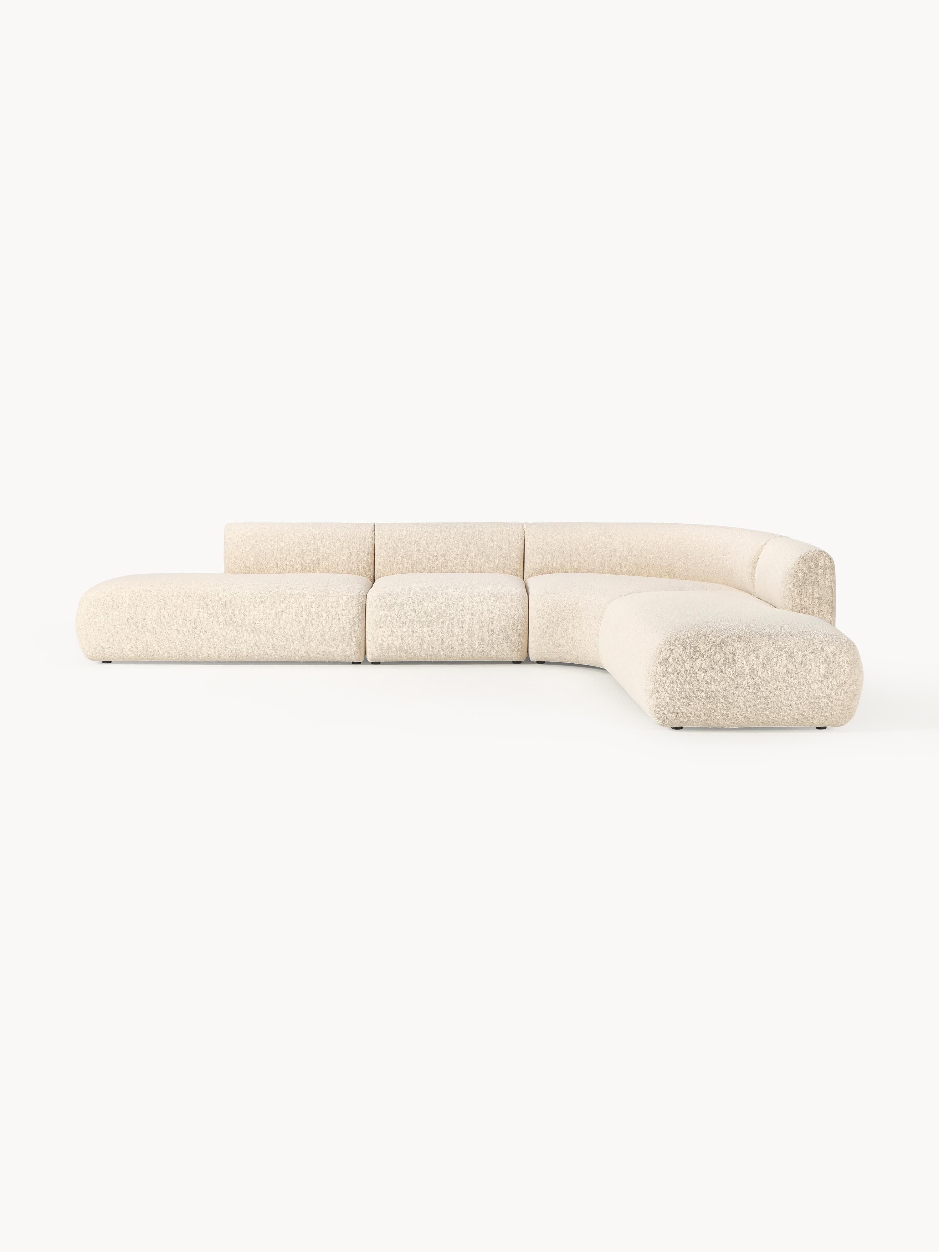 Galeriebild 1 - Modulares Bouclé-Ecksofa Sofia (4-Sitzer)