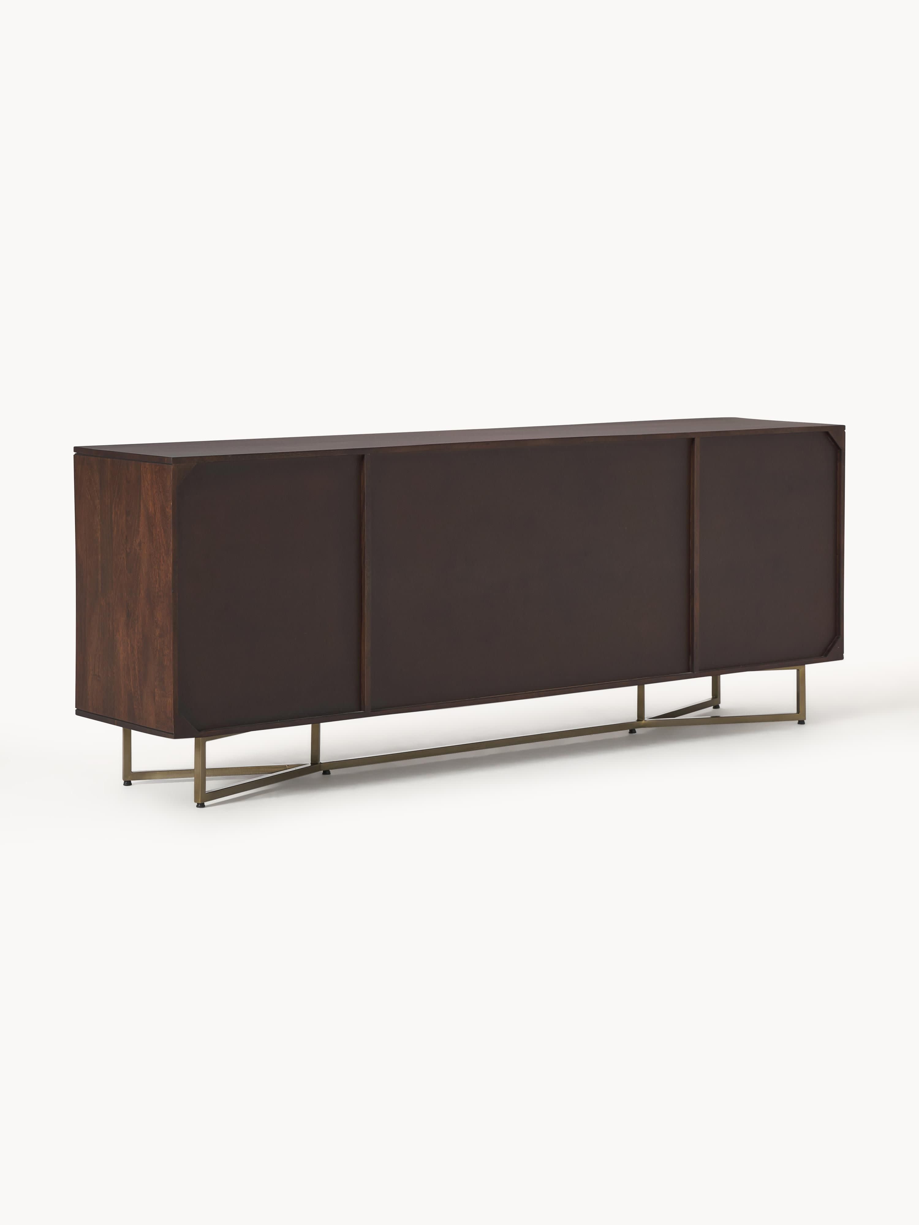 XL-Sideboard Luca aus Mangoholz mit Fischgrät-Muster