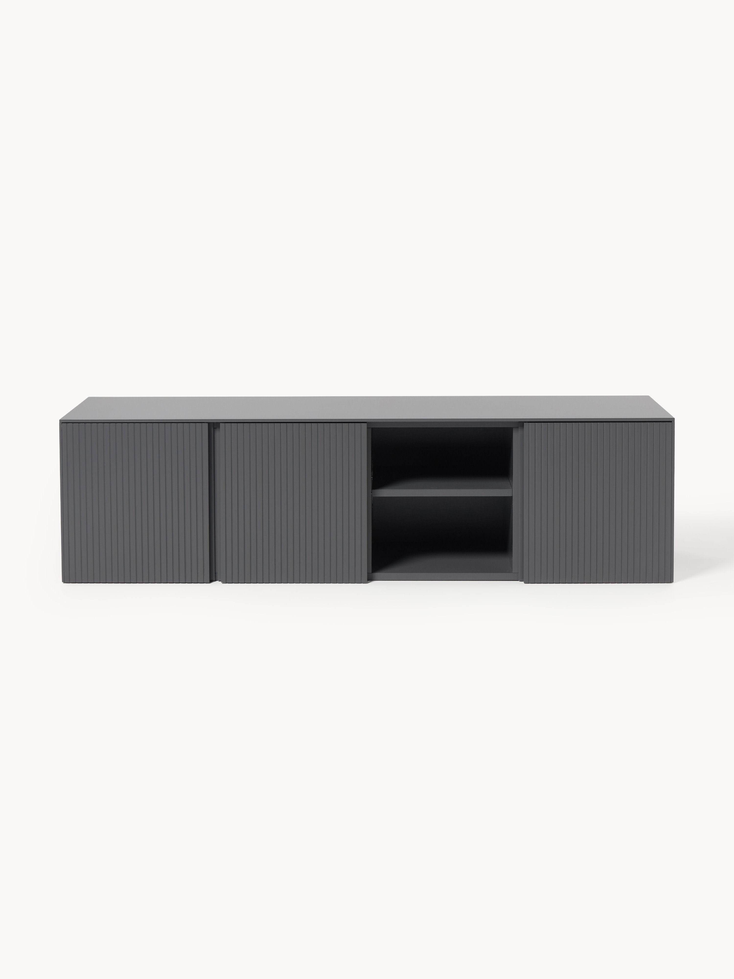Lowboard Shea mit geriffelter Front
