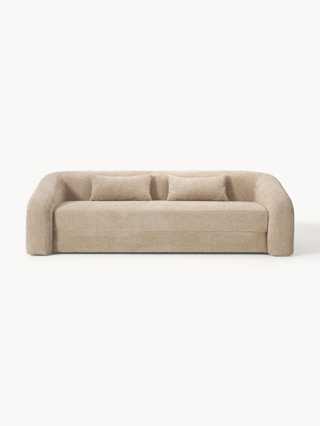 Galeriebild 1 - Schlafsofa Eliot (3-Sitzer) aus Teddy-Bouclé