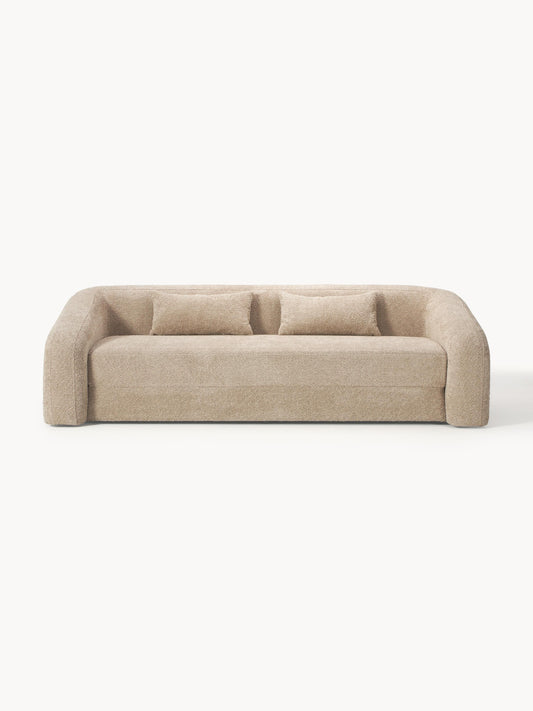 Galeriebild 1 - Schlafsofa Eliot (3-Sitzer) aus Teddy-Bouclé