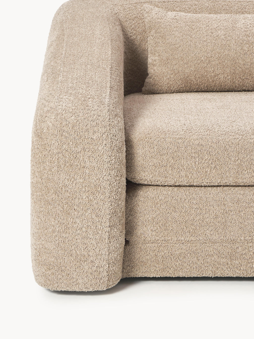 Schlafsofa Eliot (2-Sitzer) aus Teddy-Bouclé