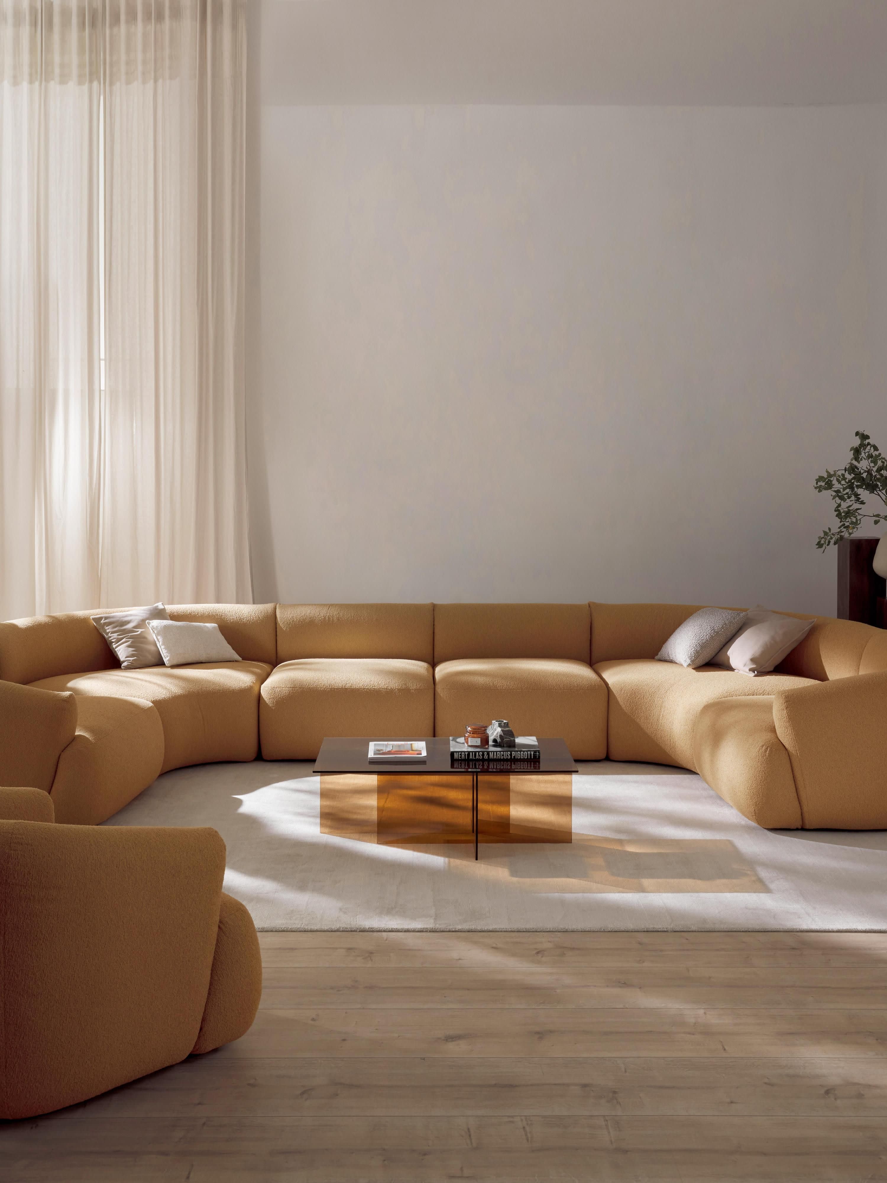 Modulares Bouclé-XL-Sofa Sofia