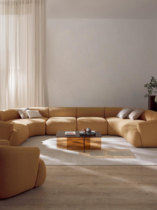 Modulares Bouclé-XL-Sofa Sofia