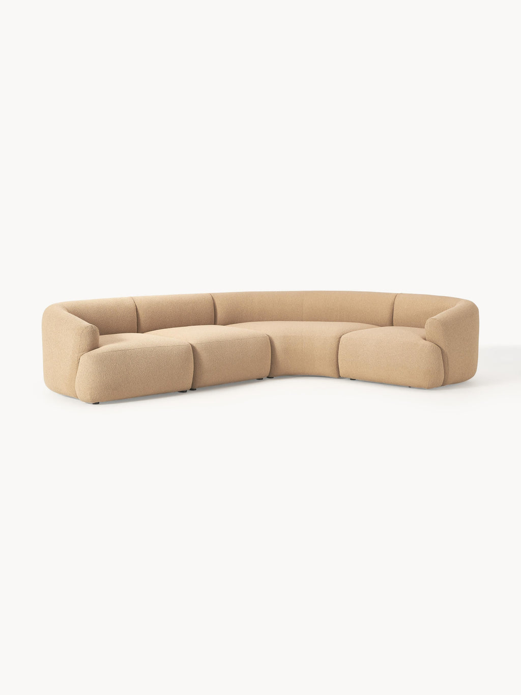 Modulares Bouclé-Ecksofa Sofia (4-Sitzer)