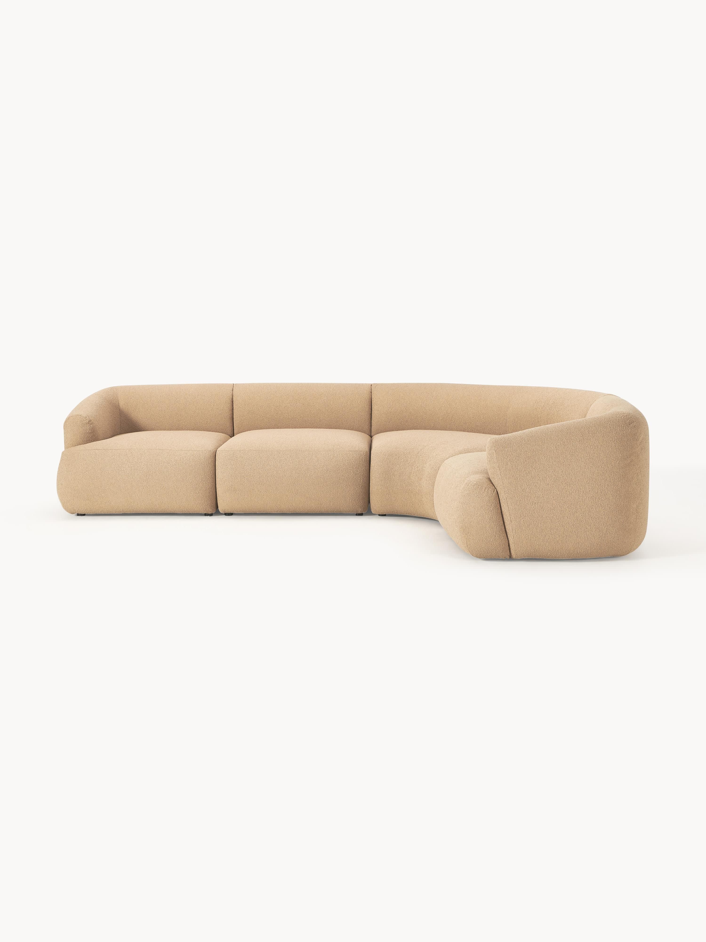Galeriebild 1 - Modulares Bouclé-Ecksofa Sofia (4-Sitzer)