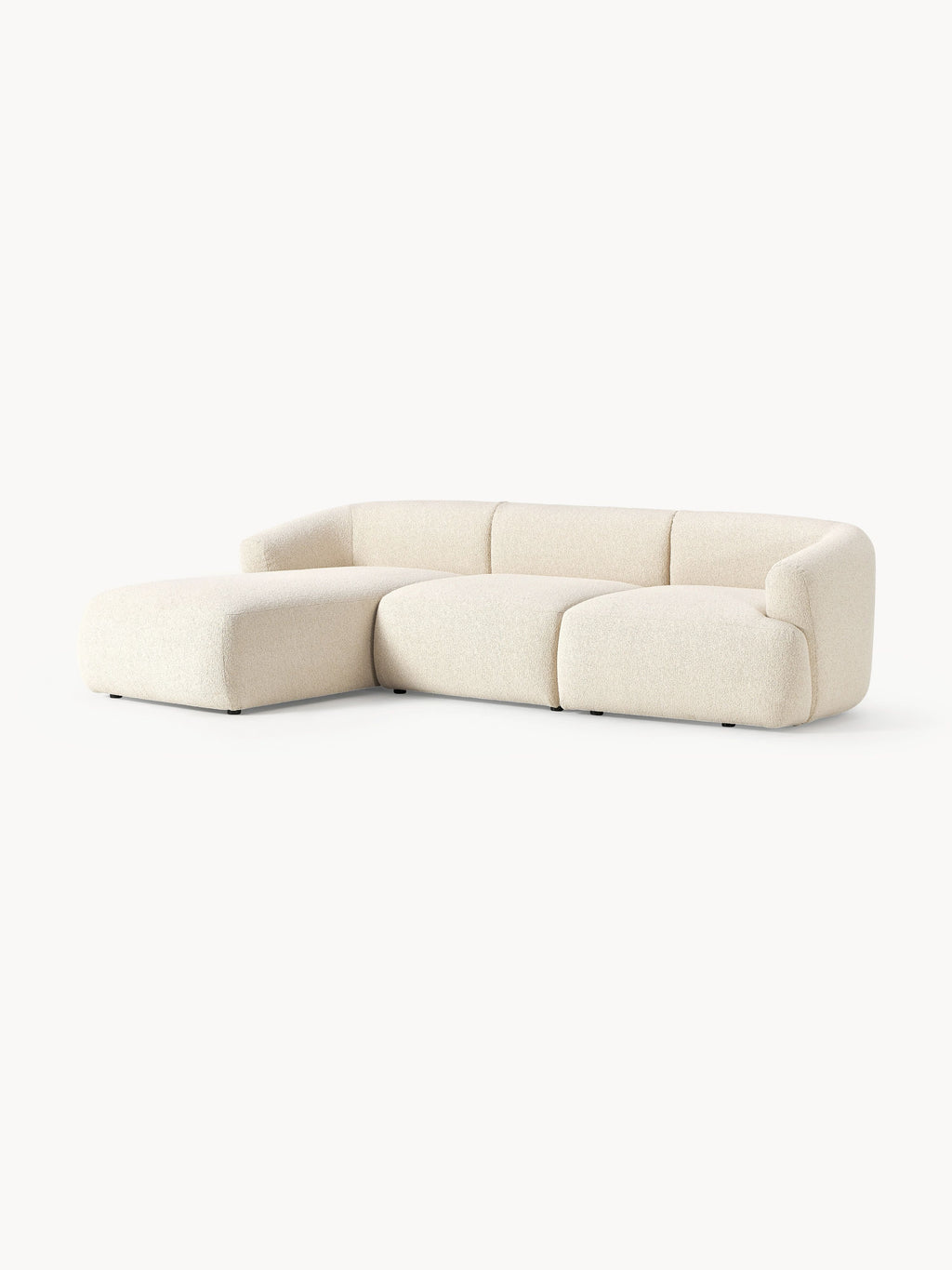Modulares Bouclé-Ecksofa Sofia (3-Sitzer)
