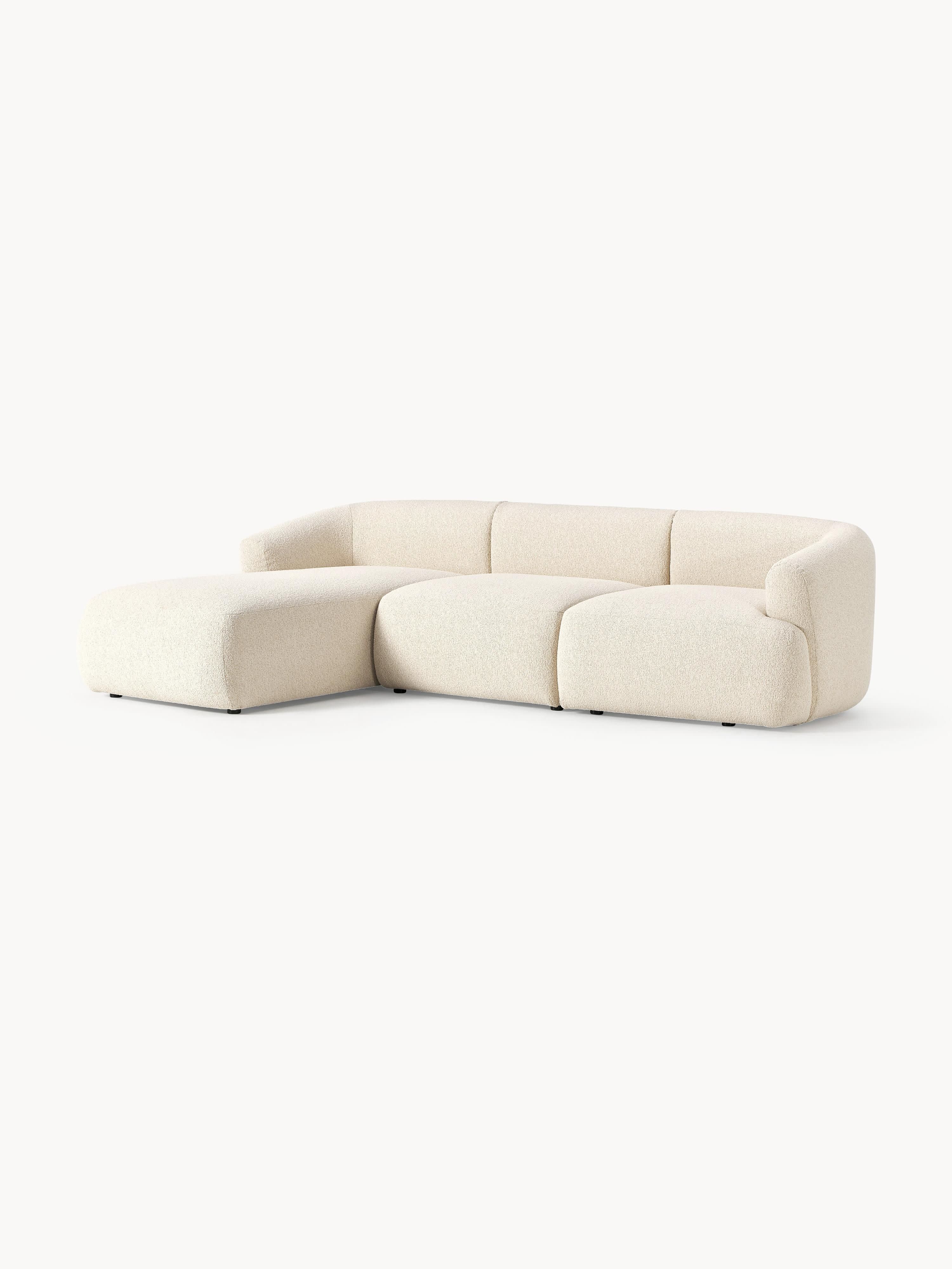 Modulares Bouclé-Ecksofa Sofia (3-Sitzer)