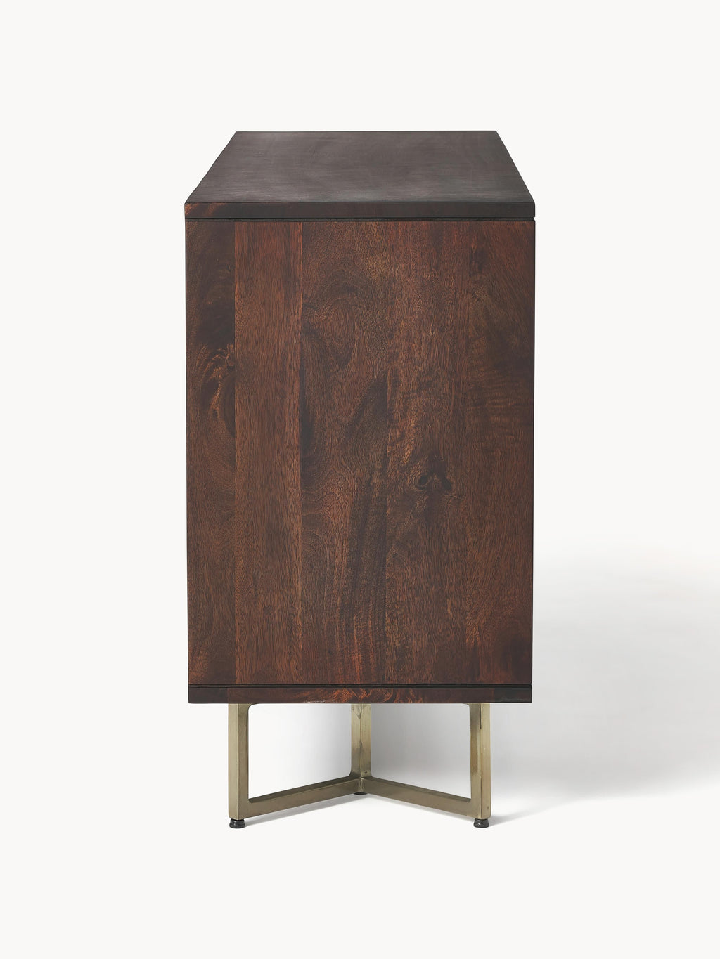 Sideboard Luca aus Mangoholz mit Fischgrät-Muster