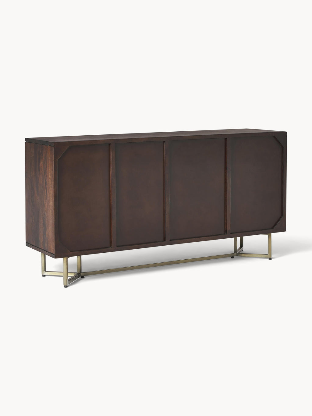 Sideboard Luca aus Mangoholz mit Fischgrät-Muster
