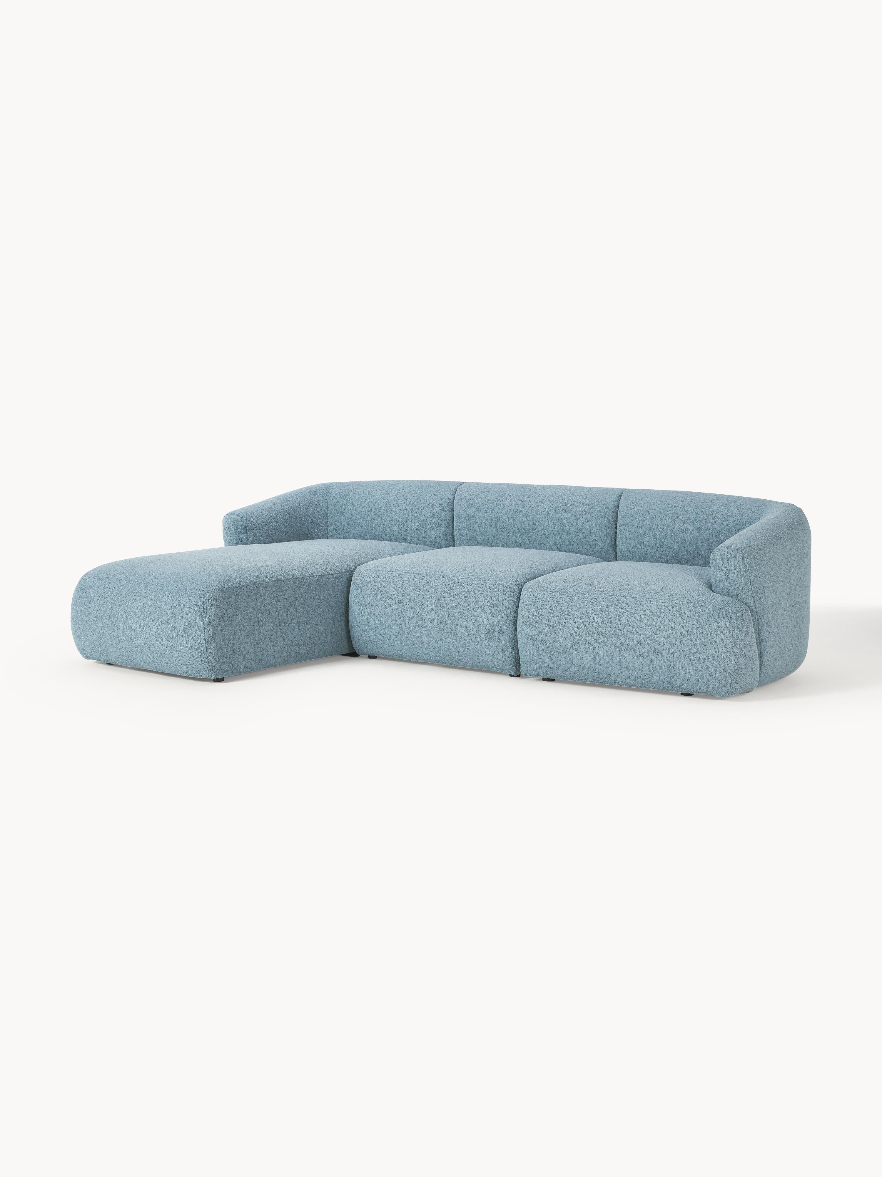 Modulares Bouclé-Ecksofa Sofia (3-Sitzer)