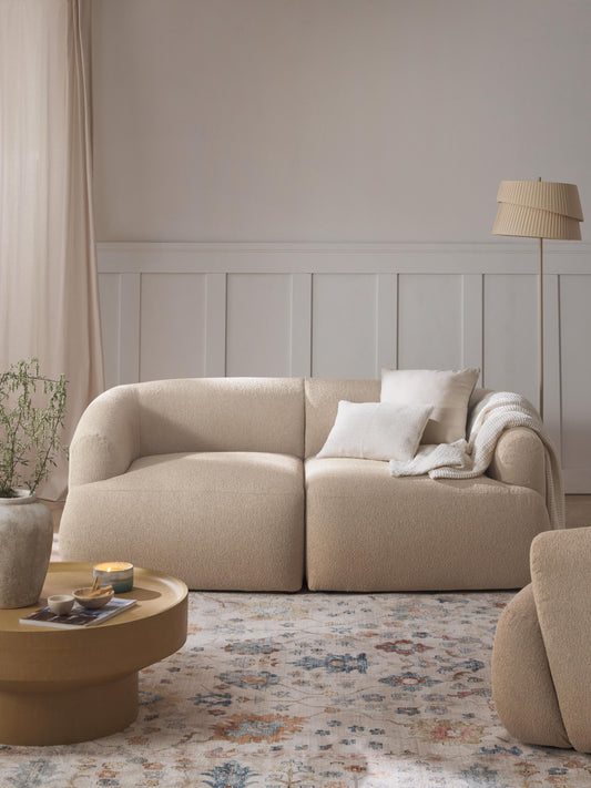 Modulares Bouclé-Sofa Sofia (2-Sitzer)