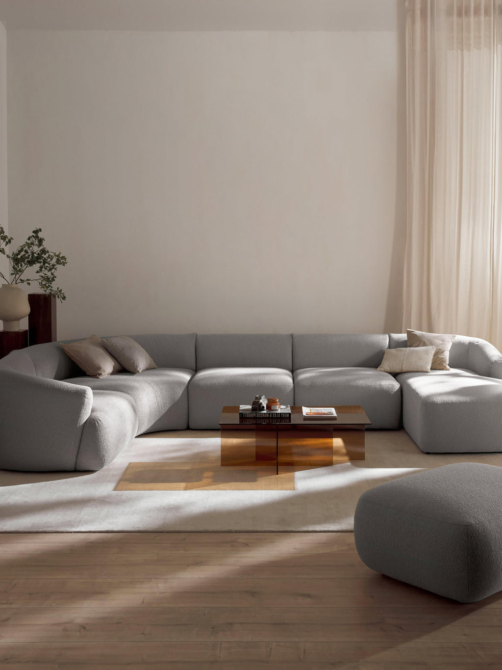 Modulares Bouclé-XL-Sofa Sofia