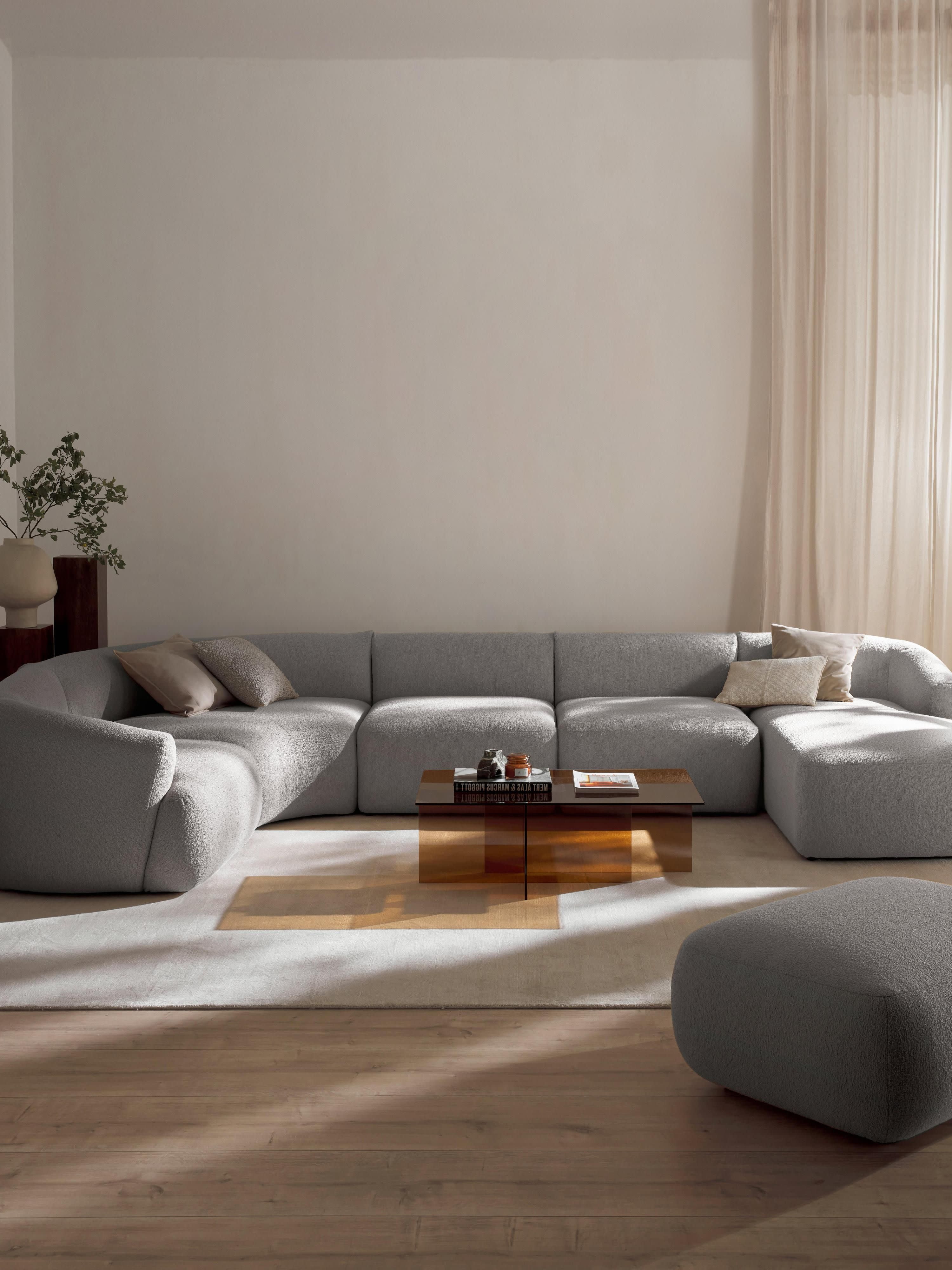 Modulares Bouclé-XL-Sofa Sofia