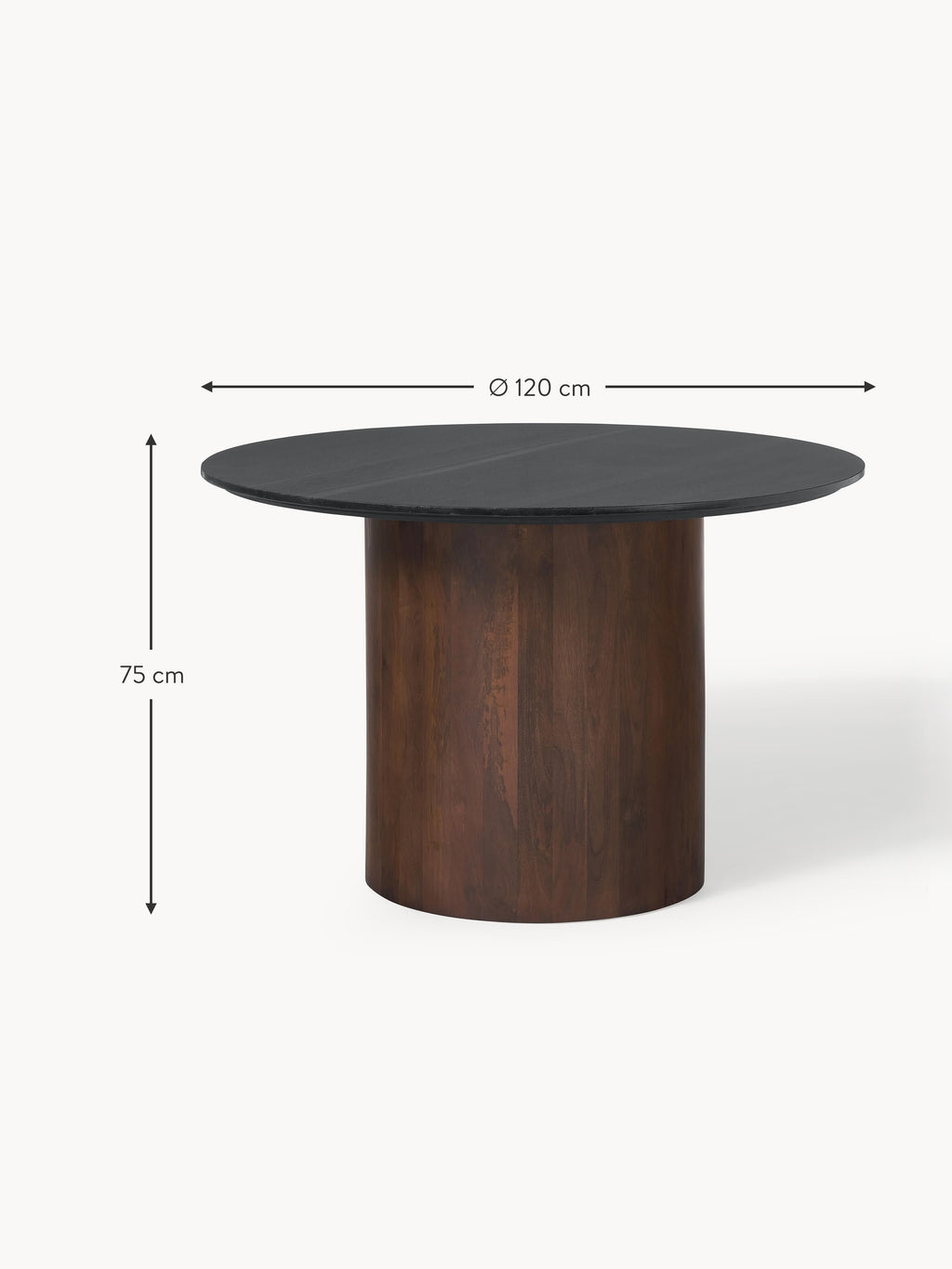 Runder Marmor-Esstisch Abby, Ø 120 cm