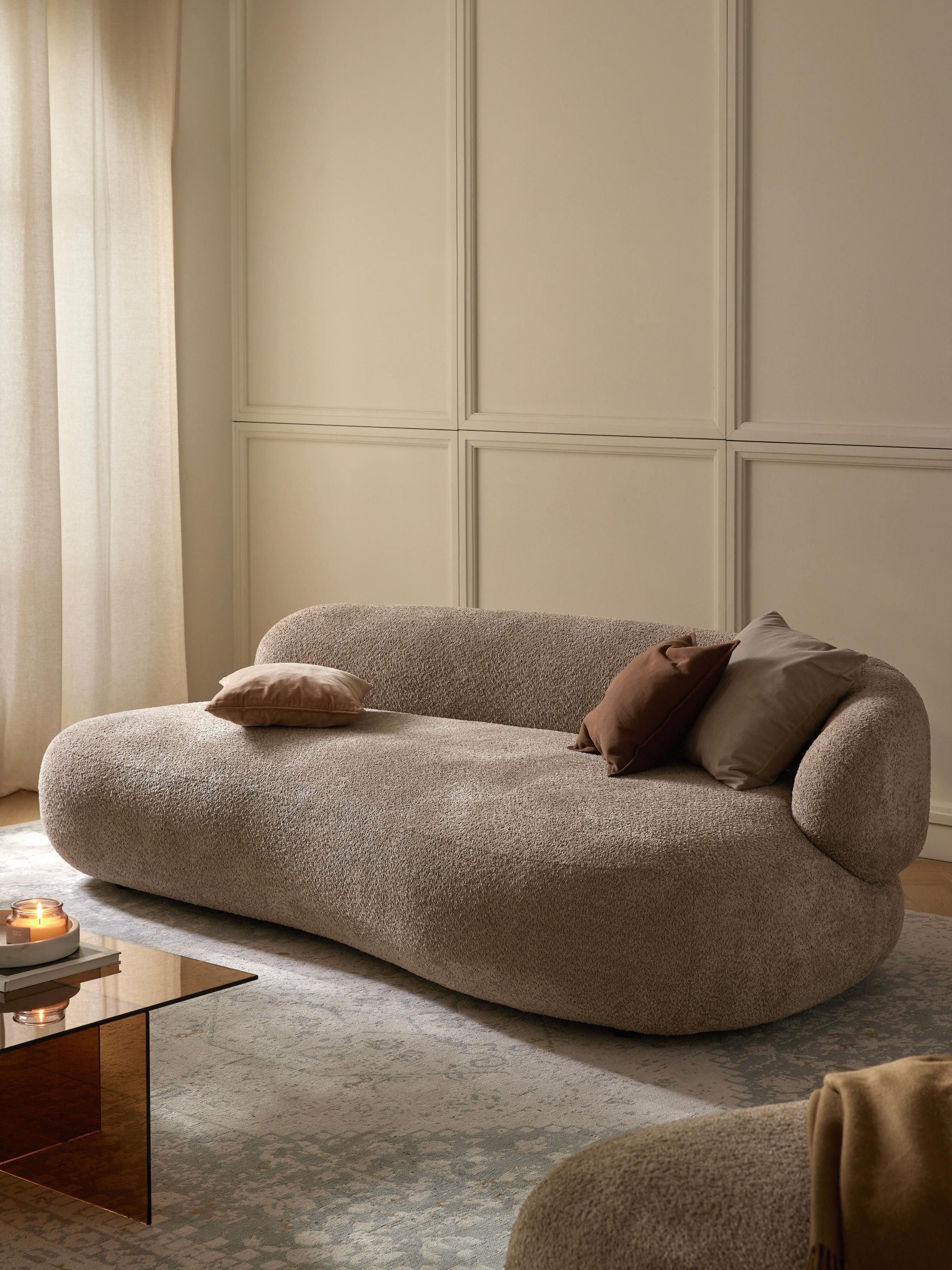Sofa Alba (3-Sitzer) aus Teddy-Bouclé