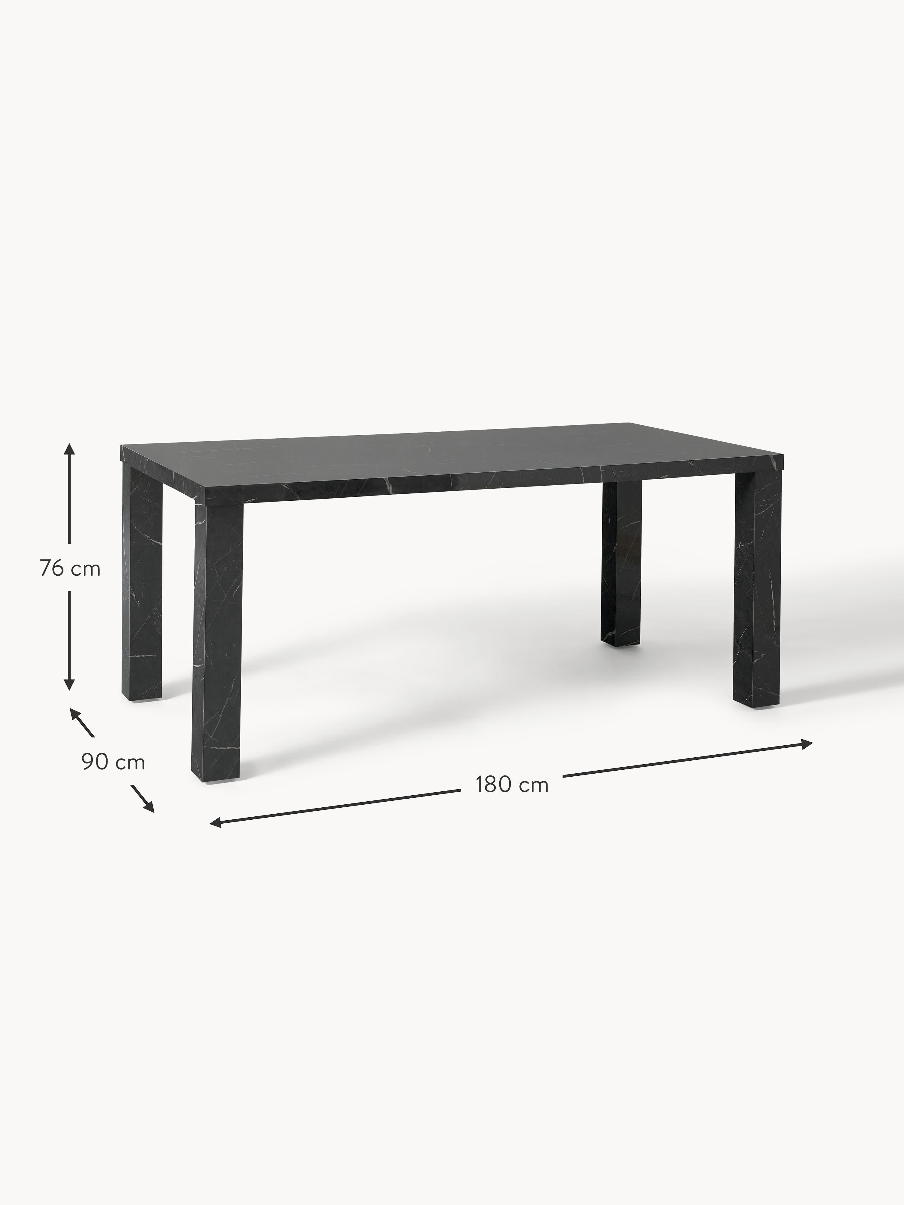 Esstisch Carl in Marmor-Optik, 180 x 90 cm