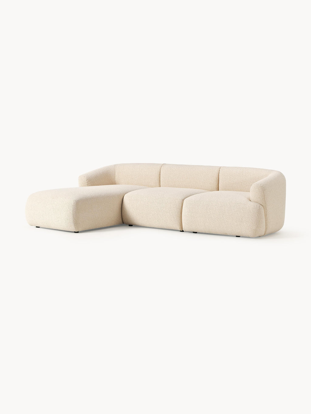 Modulares Bouclé-Ecksofa Sofia (3-Sitzer)