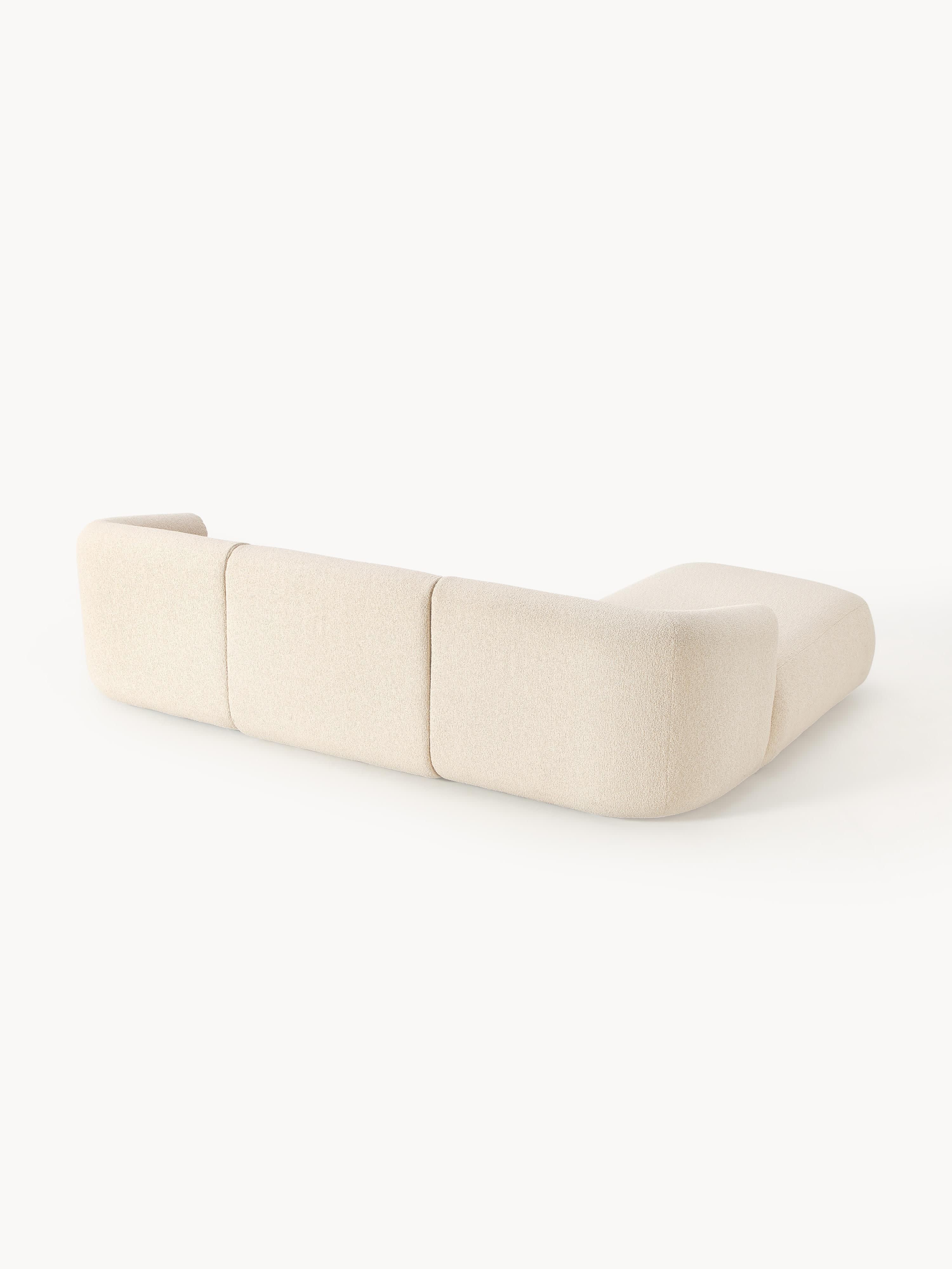 Modulares Bouclé-Ecksofa Sofia (3-Sitzer)