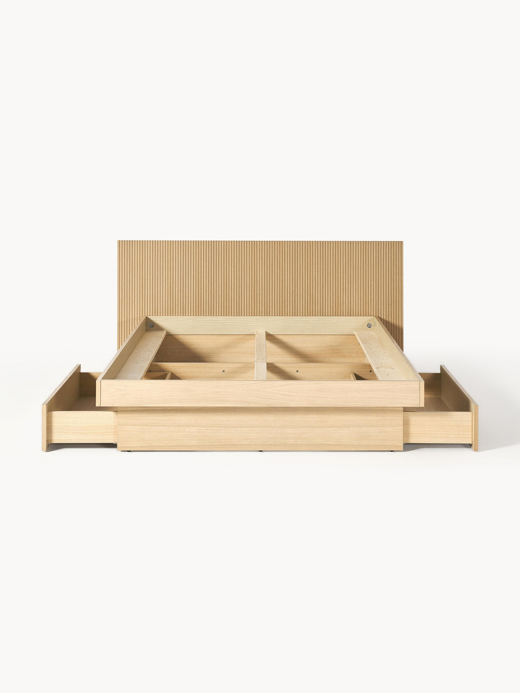 Holzbett Sato mit Schubladen und Kopfteil