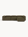 Galeriebild 1 - Modulares Sofa Lennon (4-Sitzer) aus Bouclé mit Hocker (links/rechts)