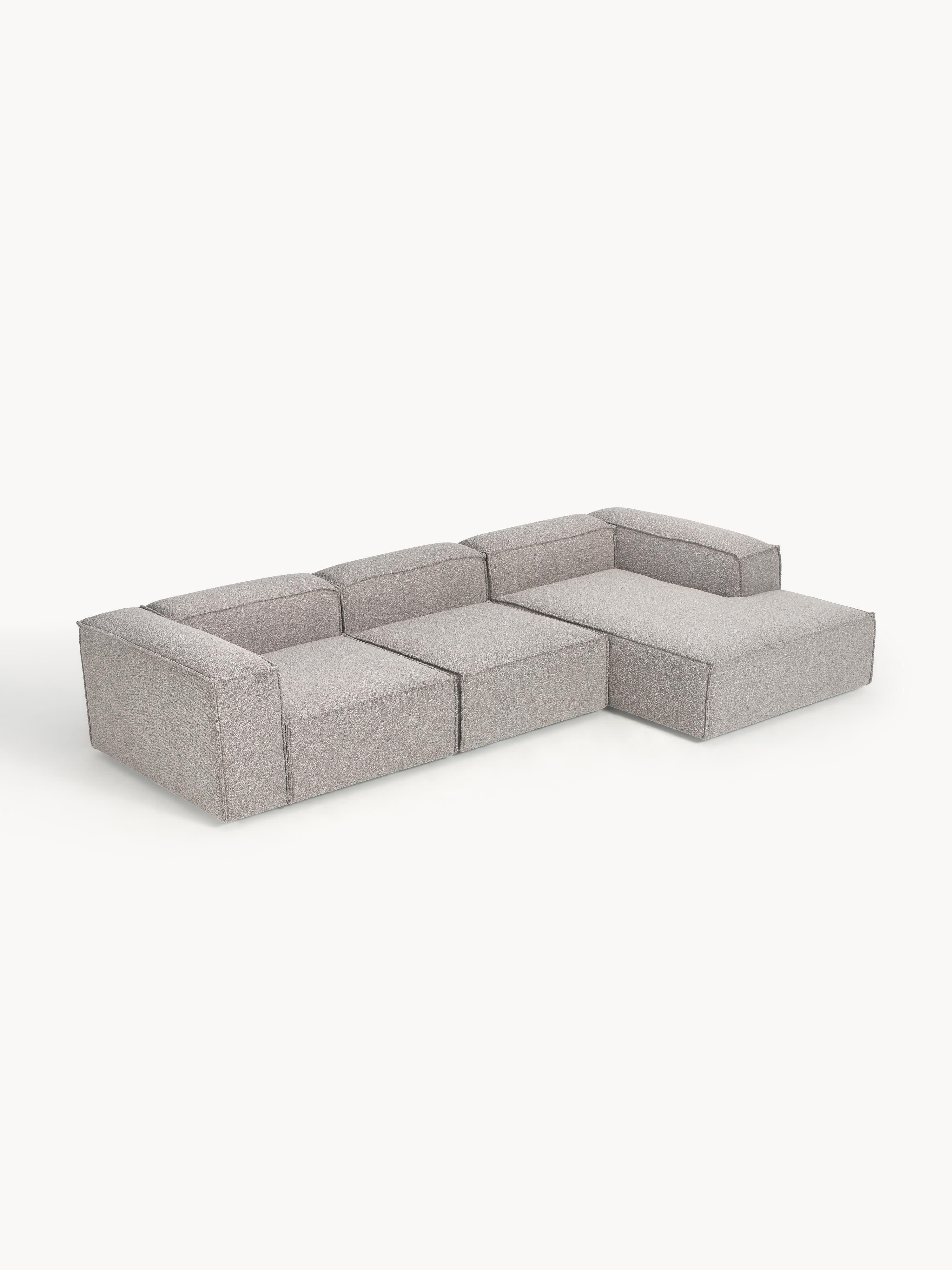 Modulares Bouclé-Ecksofa Lennon (4-Sitzer)