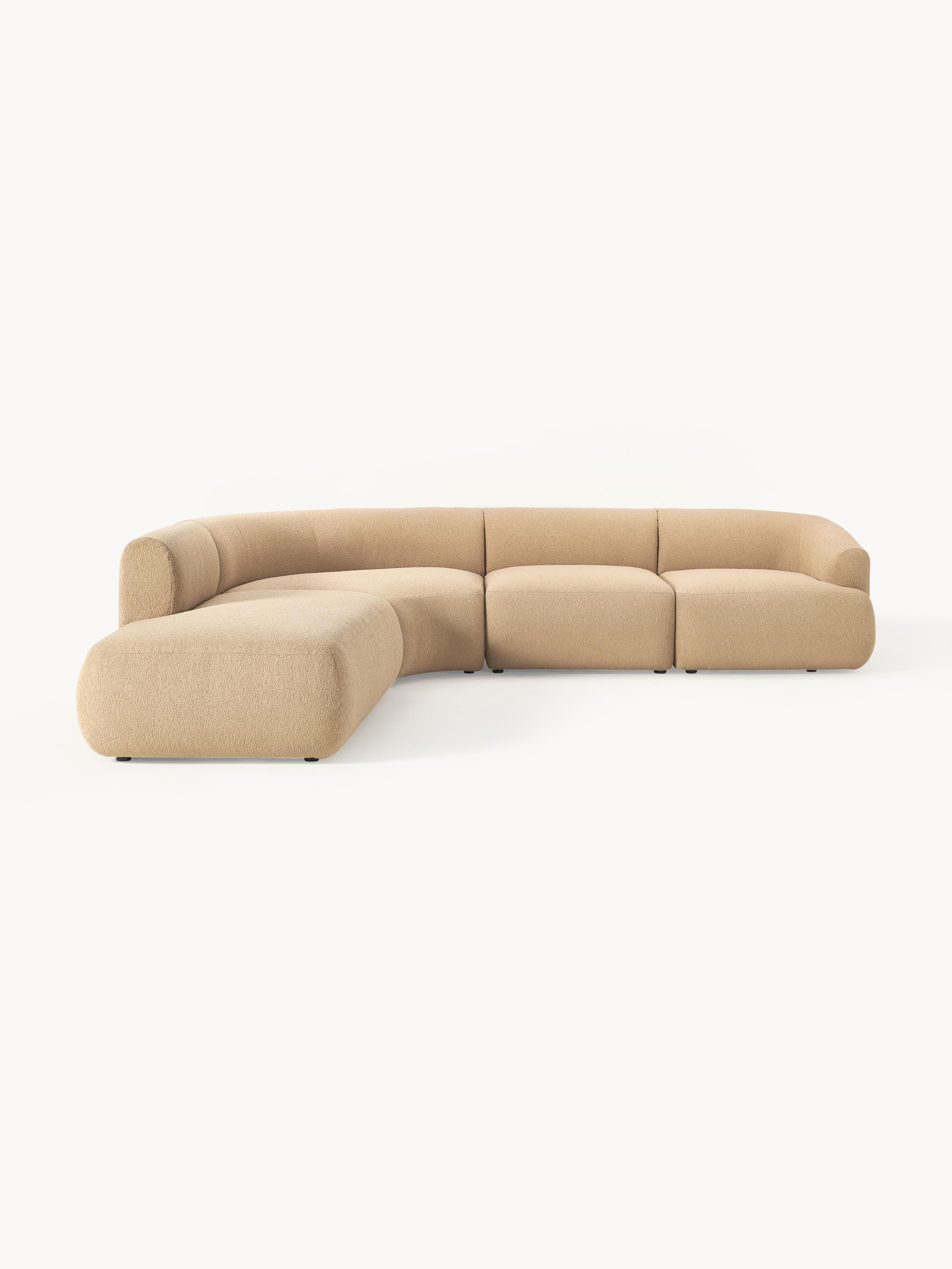 Galeriebild 1 - Modulares Bouclé-Ecksofa Sofia (4-Sitzer)