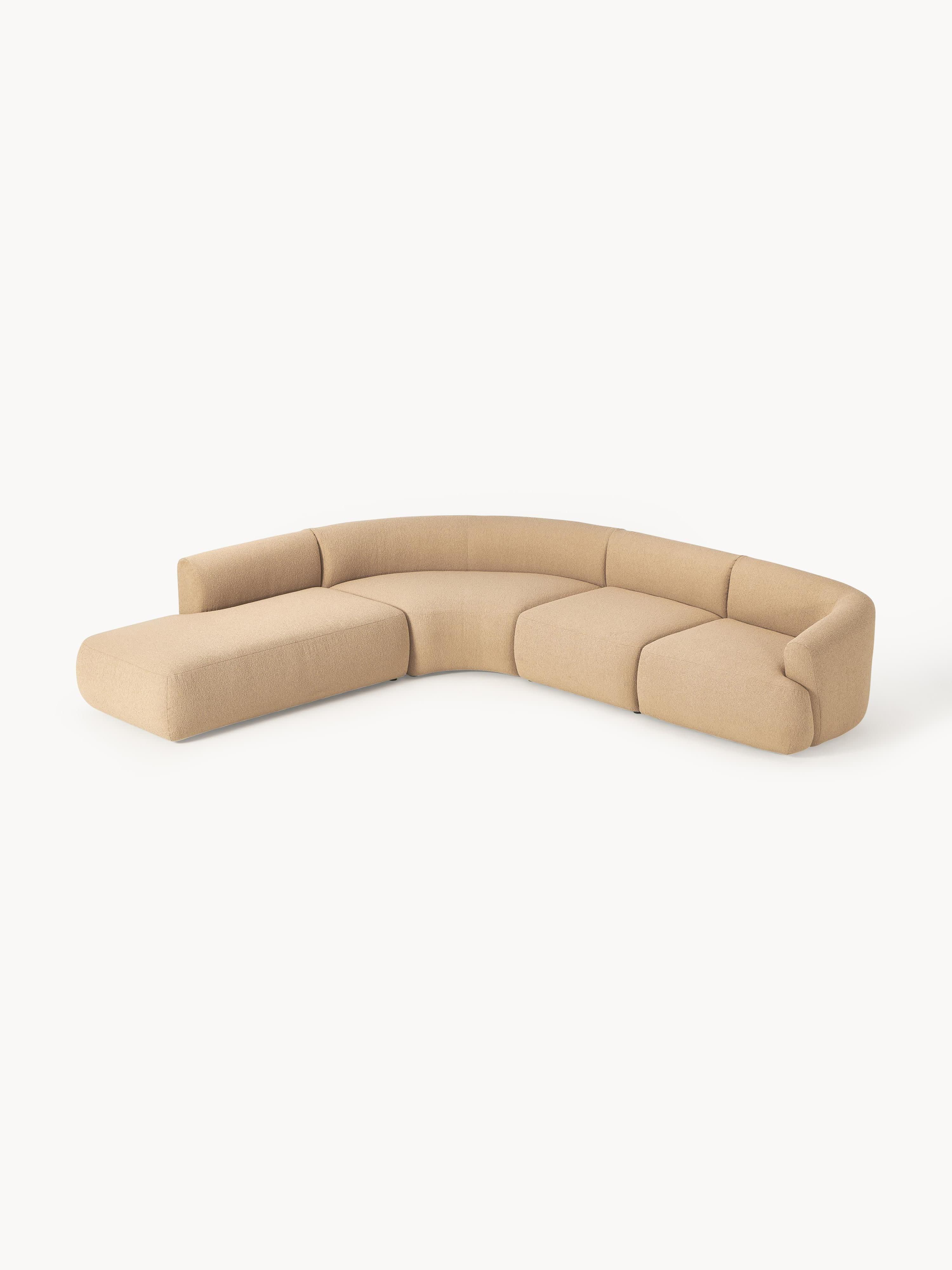 Modulares Bouclé-Ecksofa Sofia (4-Sitzer)