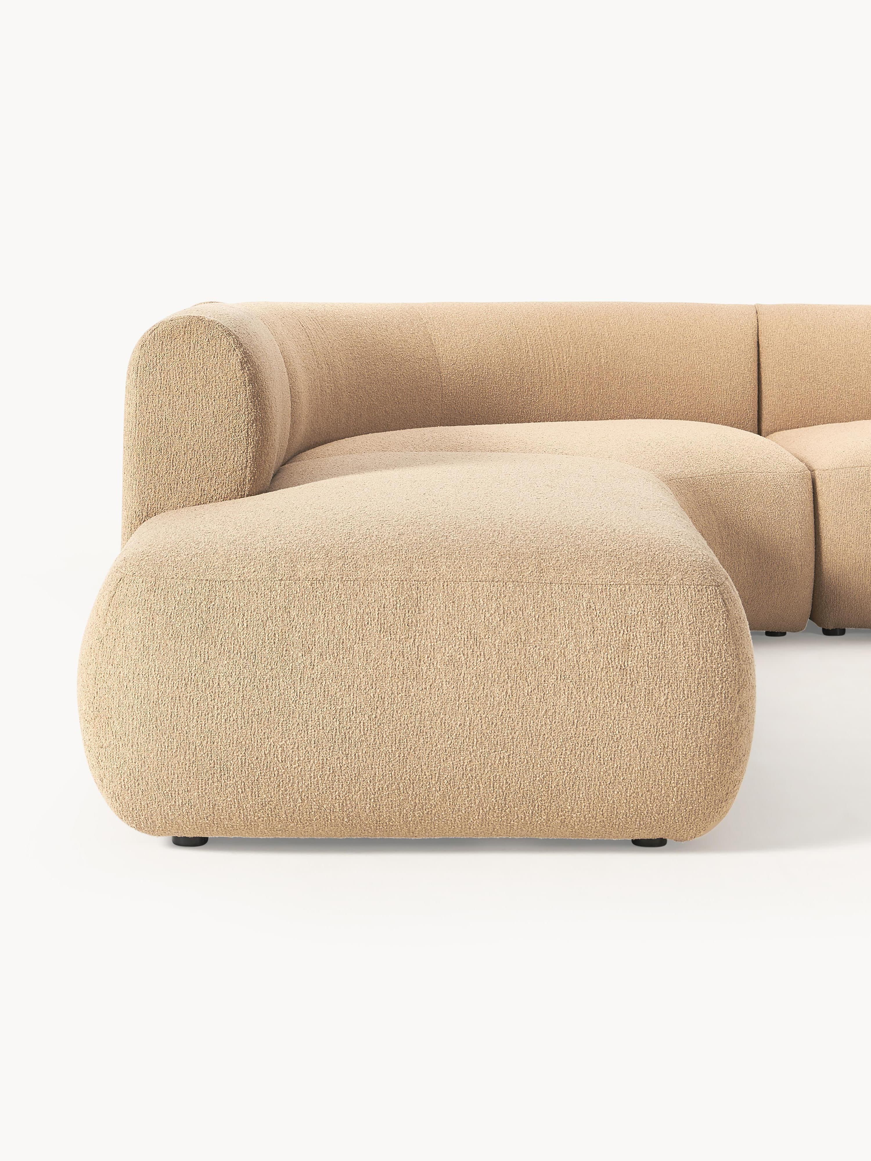 Modulares Bouclé-Ecksofa Sofia (4-Sitzer)